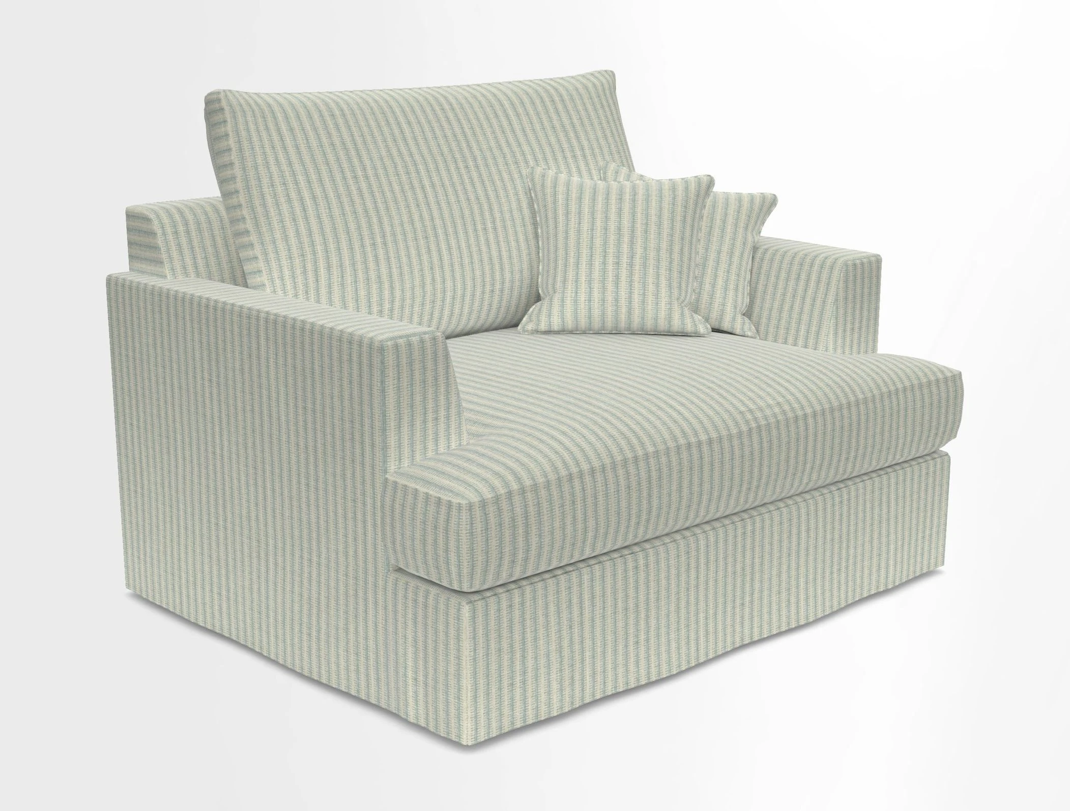 Slingsby Snuggler Fitted Cover Sofa in Two Tone Plain Biscuit.  Loose cover version available