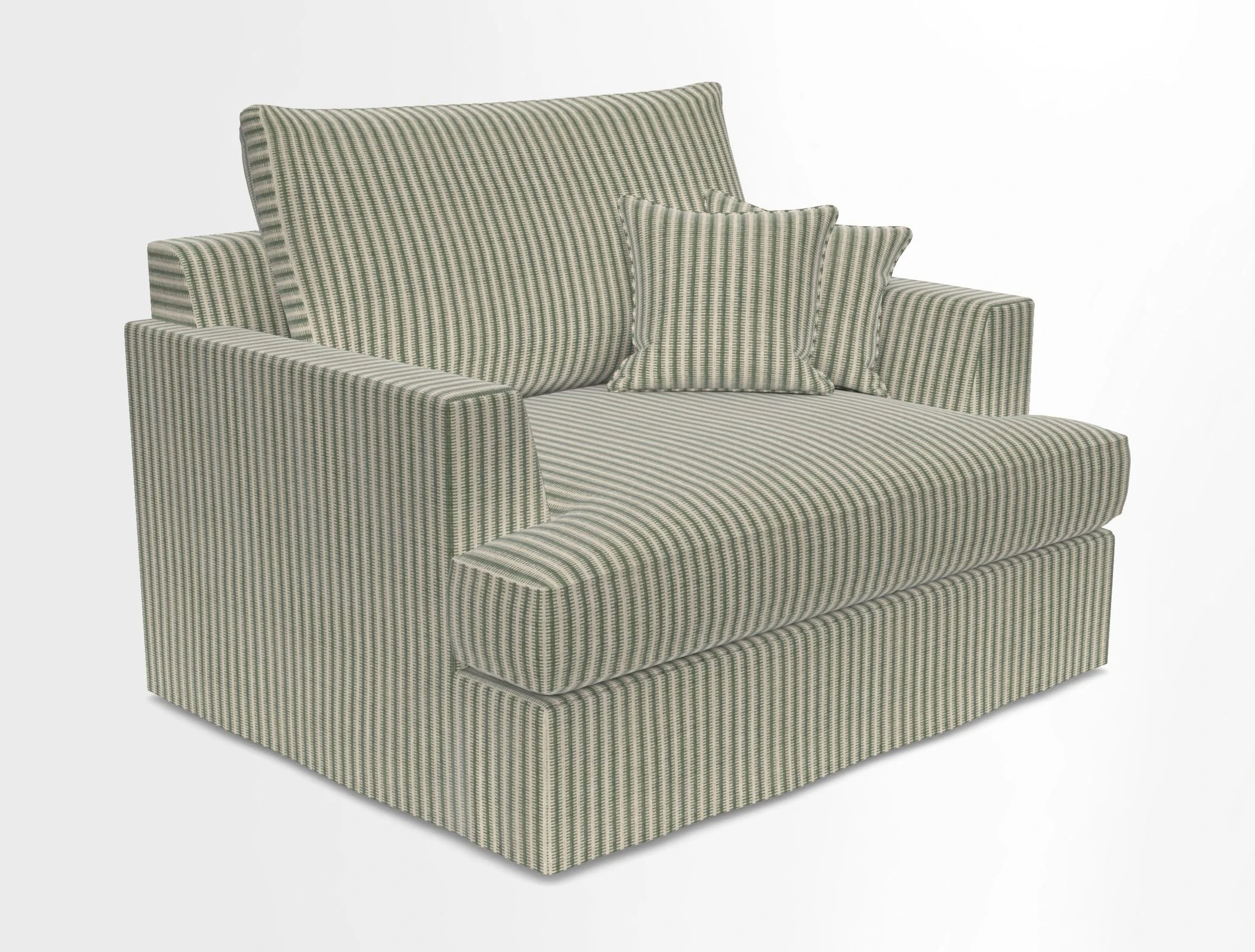 Slingsby Snuggler Fitted Cover Sofa in Two Tone Plain Biscuit.  Loose cover version available