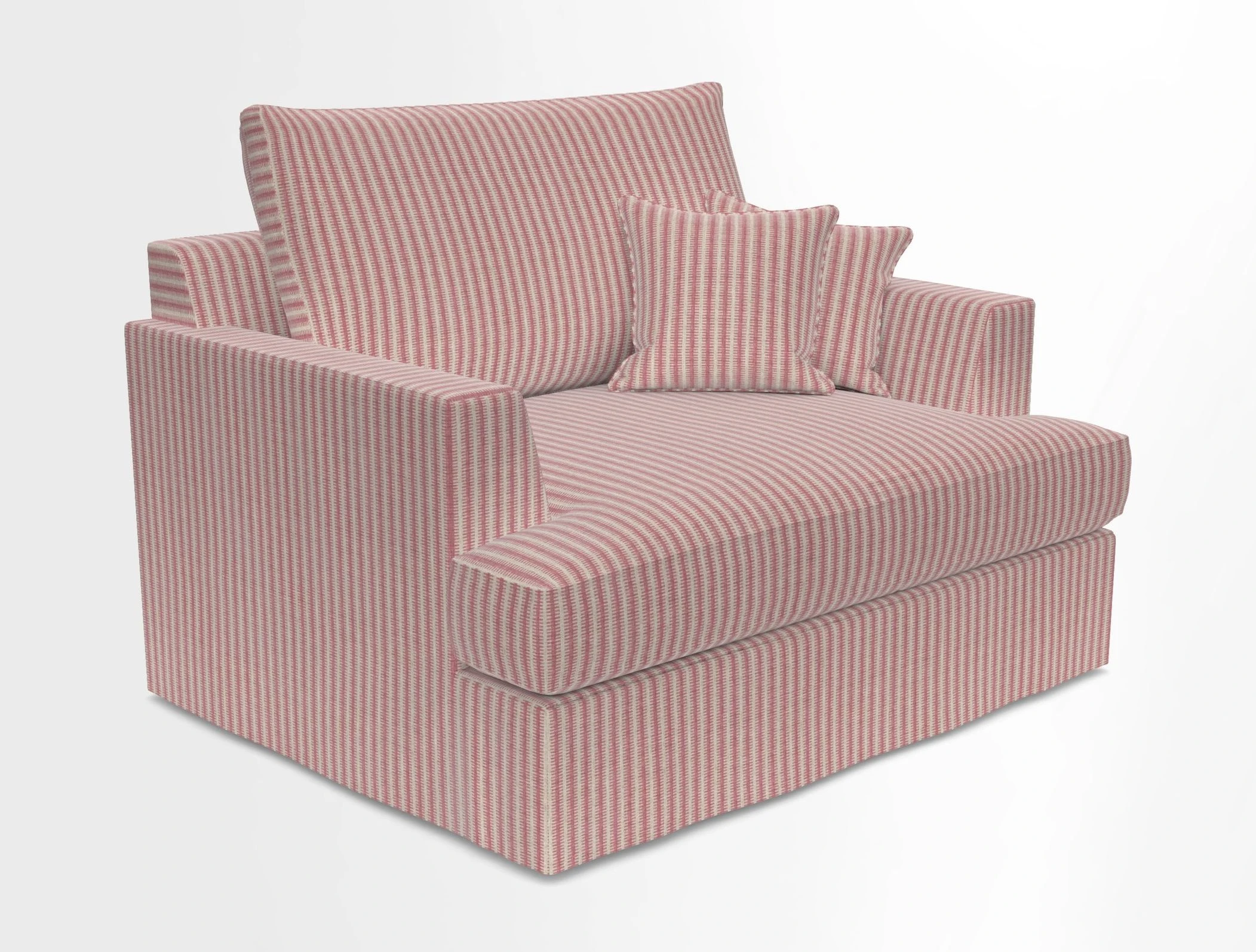 Slingsby Snuggler Fitted Cover Sofa in Two Tone Plain Biscuit.  Loose cover version available