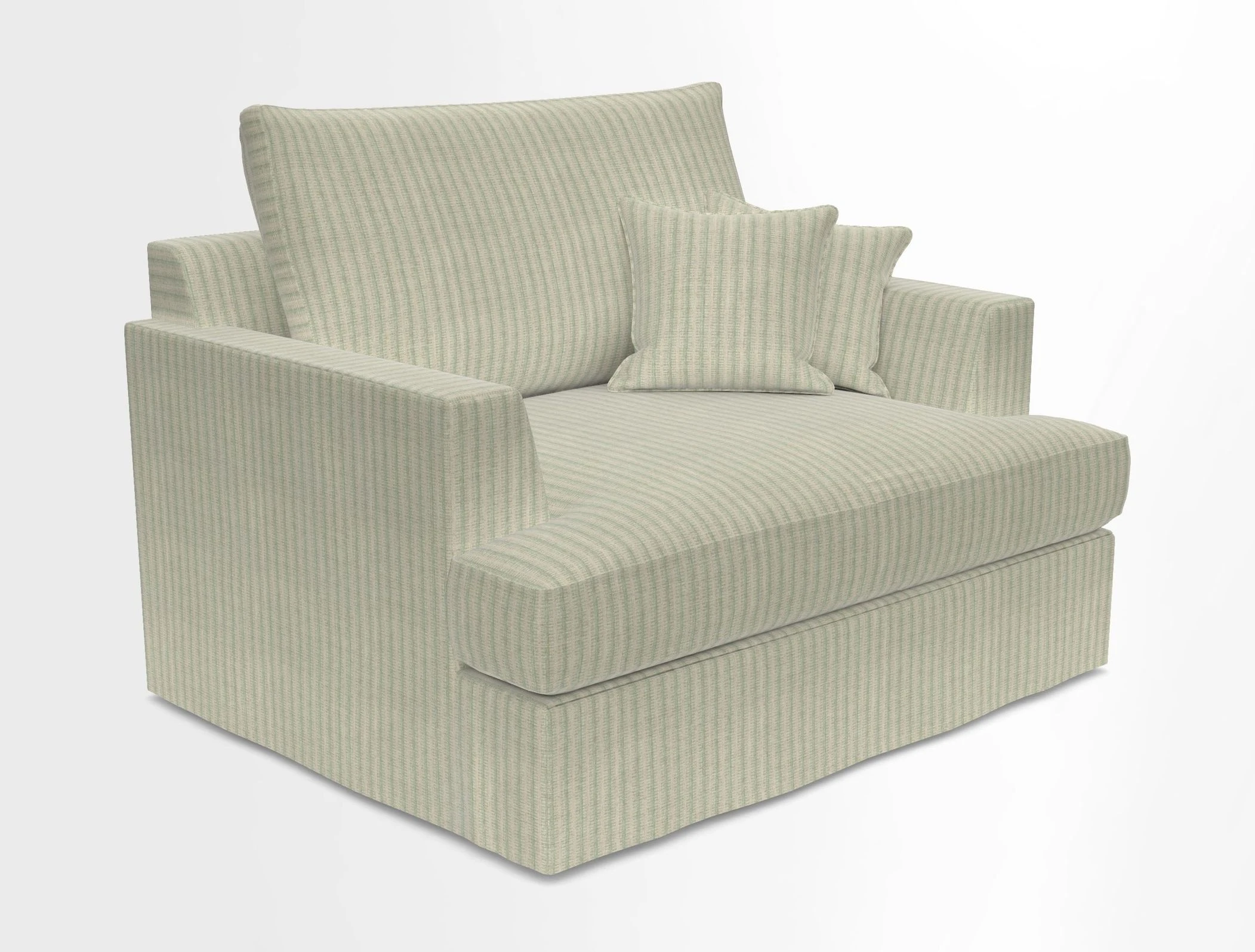 Slingsby Snuggler Fitted Cover Sofa in Two Tone Plain Biscuit.  Loose cover version available