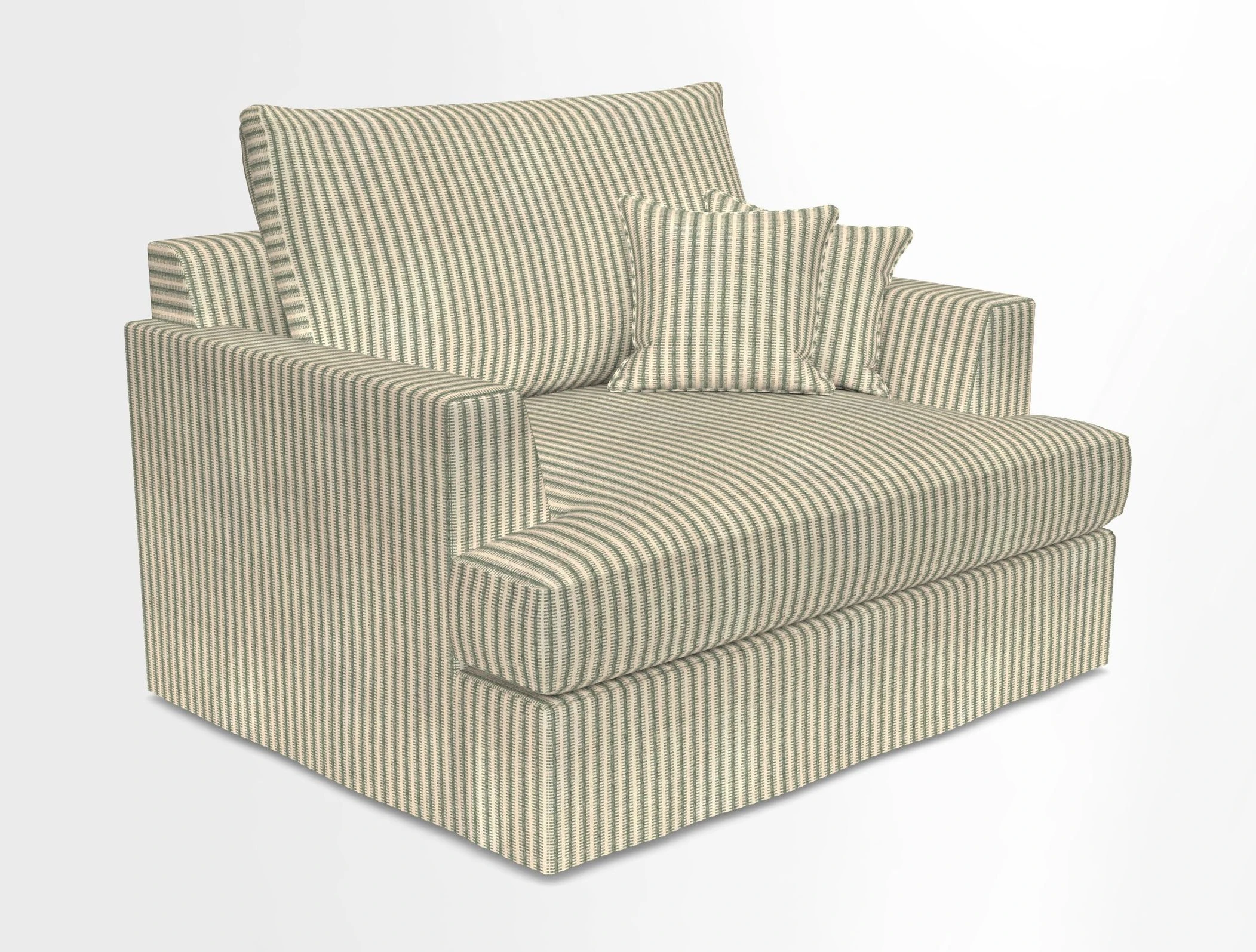 Slingsby Snuggler Fitted Cover Sofa in Two Tone Plain Biscuit.  Loose cover version available