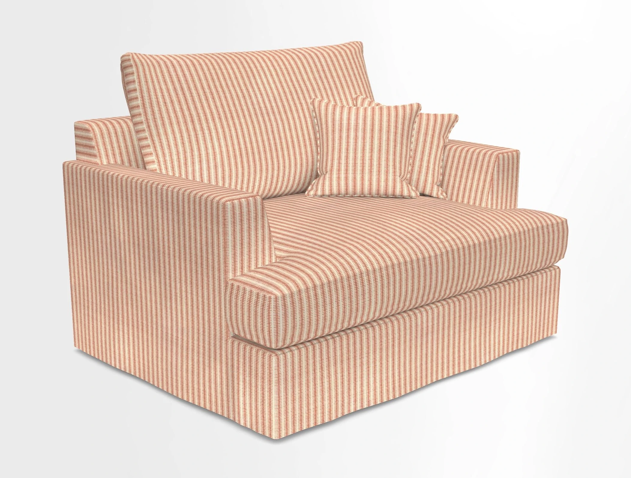 Slingsby Snuggler Fitted Cover Sofa in Two Tone Plain Biscuit.  Loose cover version available