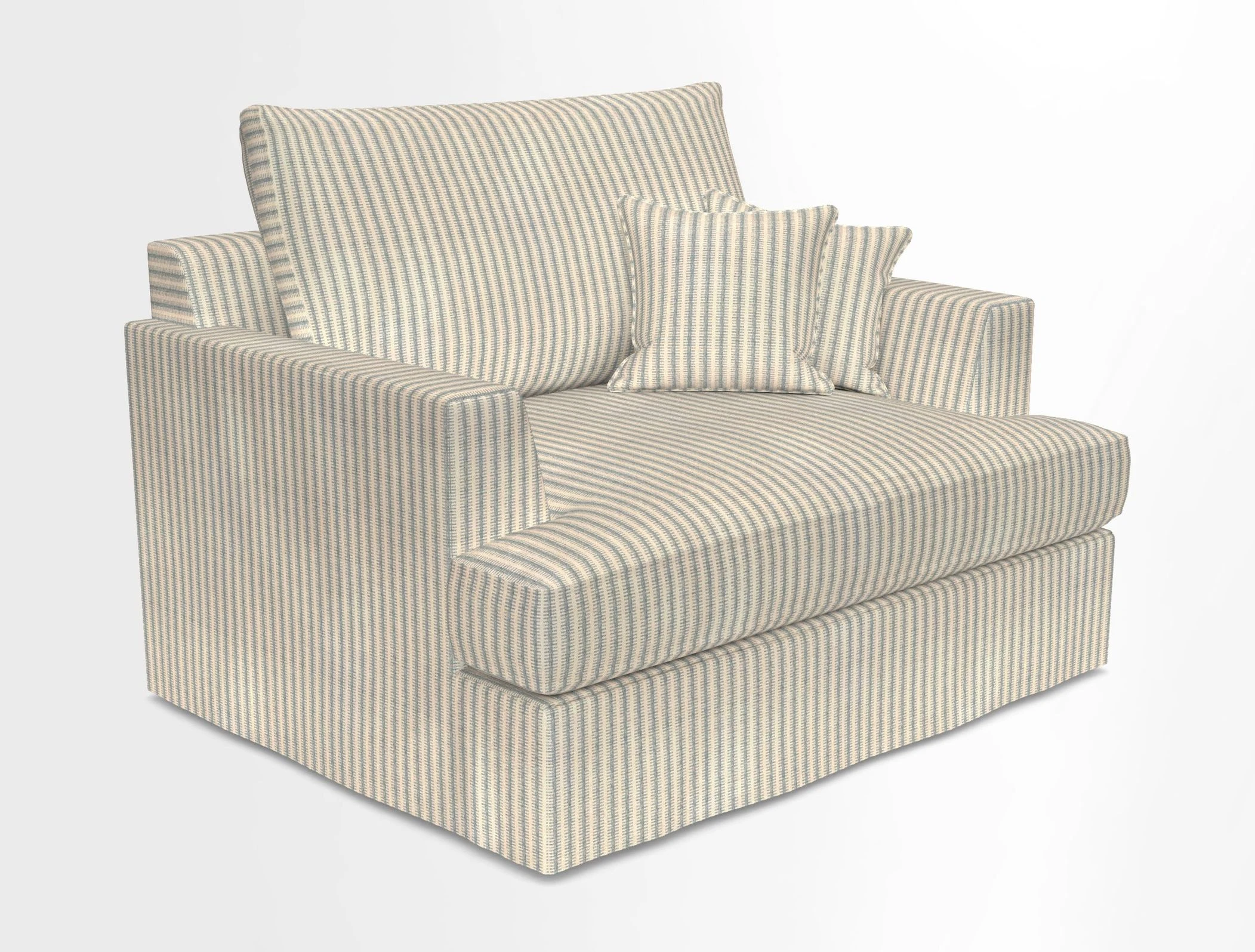 Slingsby Snuggler Fitted Cover Sofa in Two Tone Plain Biscuit.  Loose cover version available