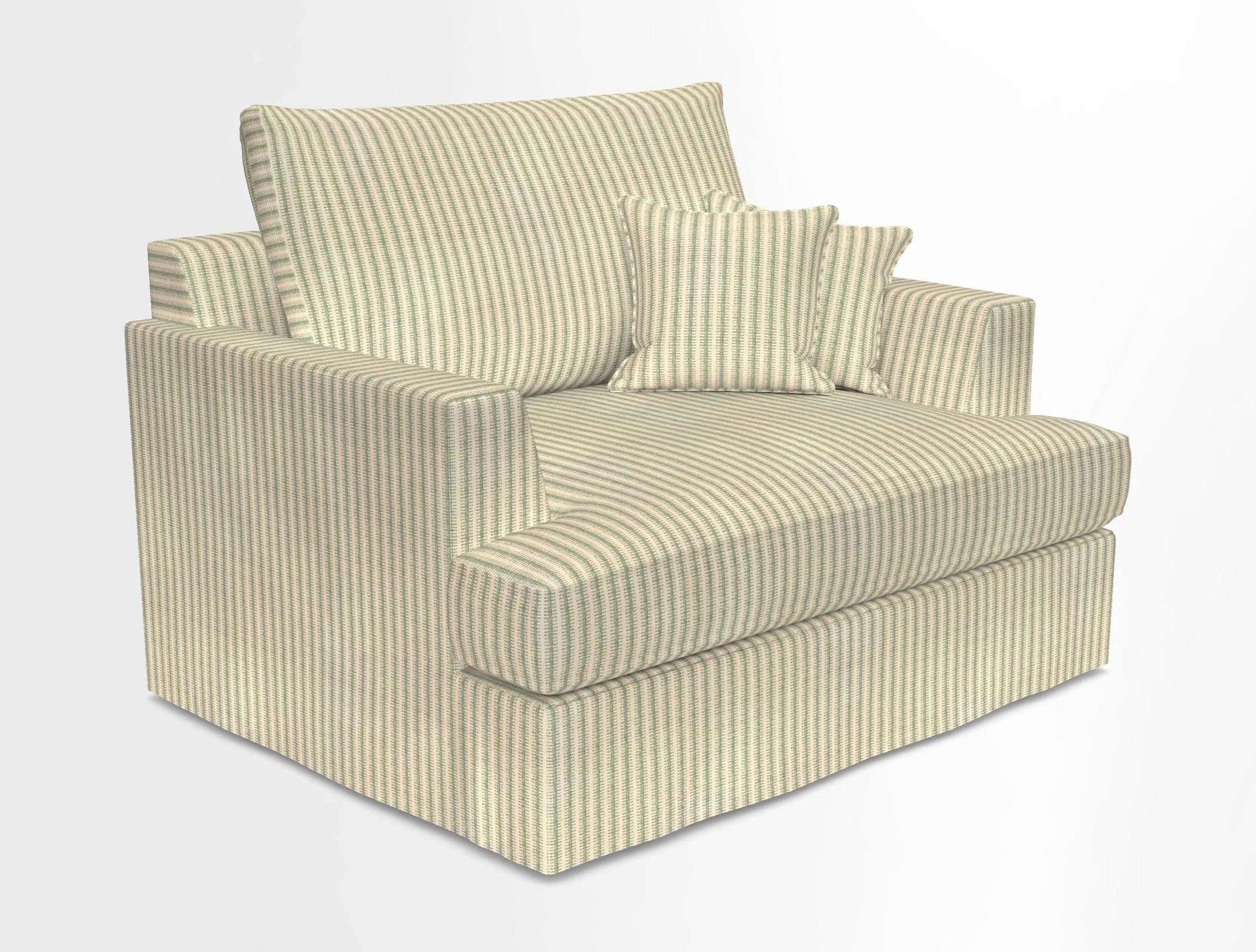 Slingsby Snuggler Fitted Cover Sofa in Two Tone Plain Biscuit.  Loose cover version available