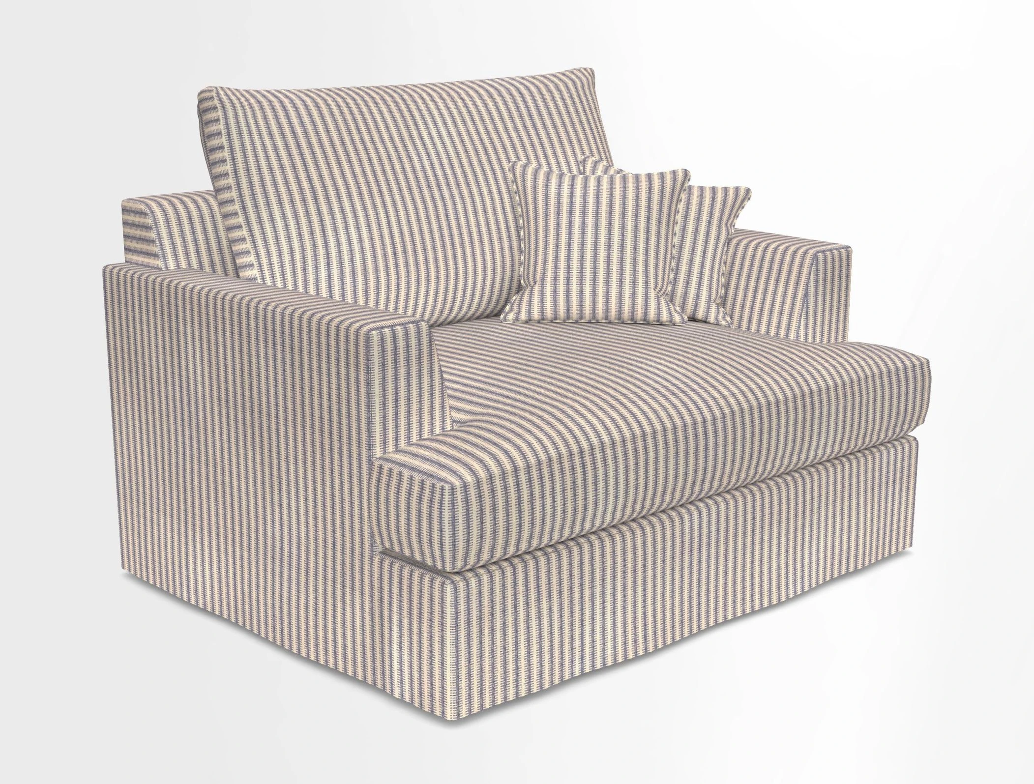 Slingsby Snuggler Fitted Cover Sofa in Two Tone Plain Biscuit.  Loose cover version available