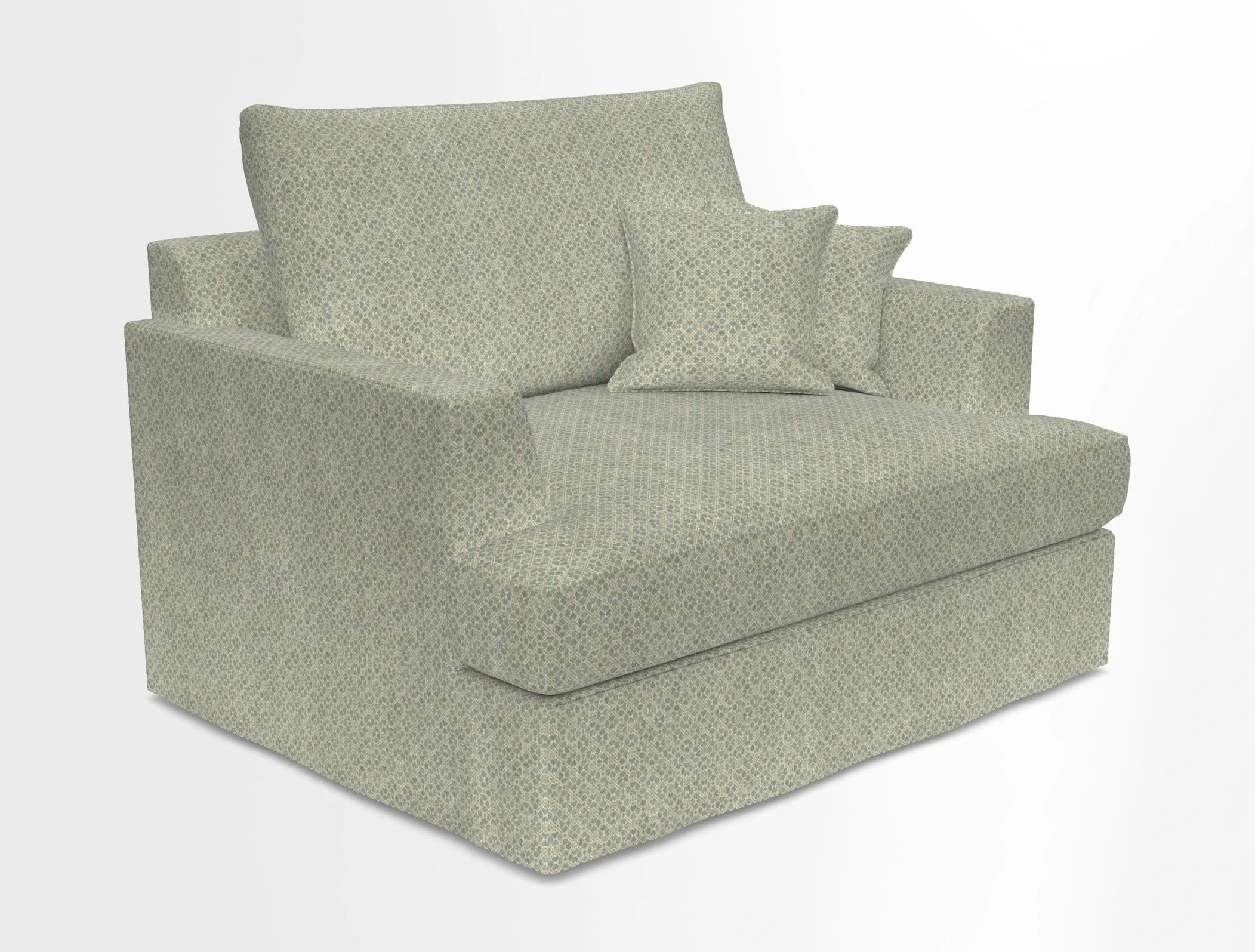 Slingsby Snuggler Fitted Cover Sofa in Two Tone Plain Biscuit.  Loose cover version available