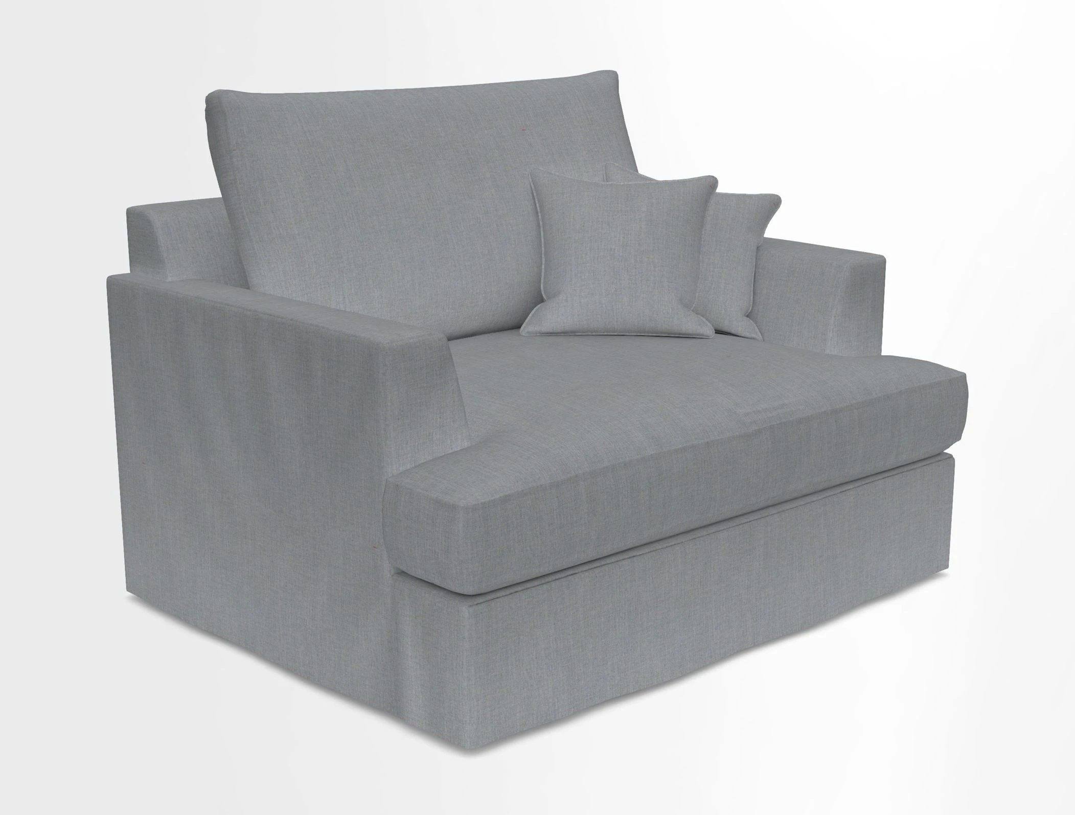 Slingsby Snuggler Fitted Cover Sofa in Two Tone Plain Biscuit.  Loose cover version available