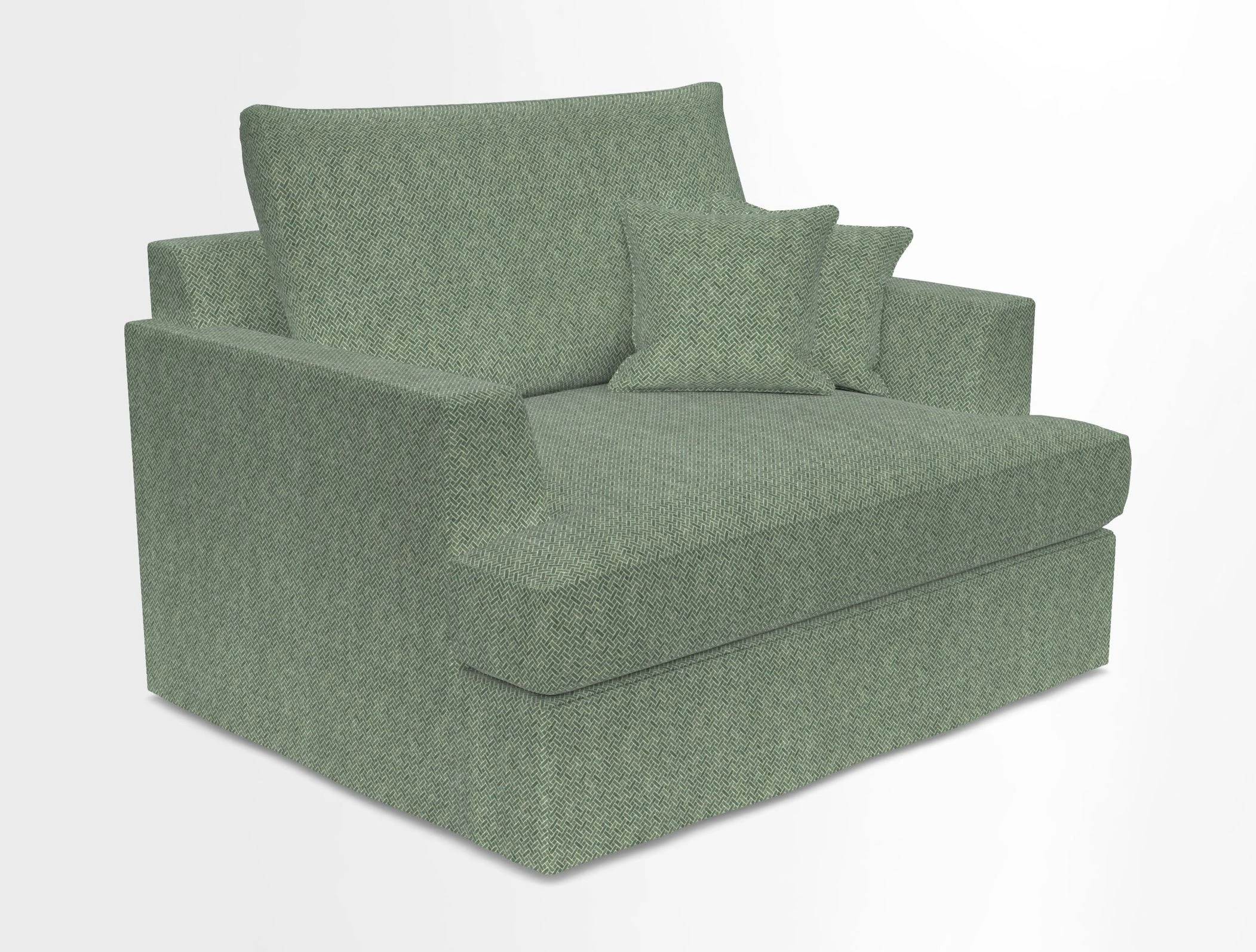 Slingsby Snuggler Fitted Cover Sofa in Two Tone Plain Biscuit.  Loose cover version available