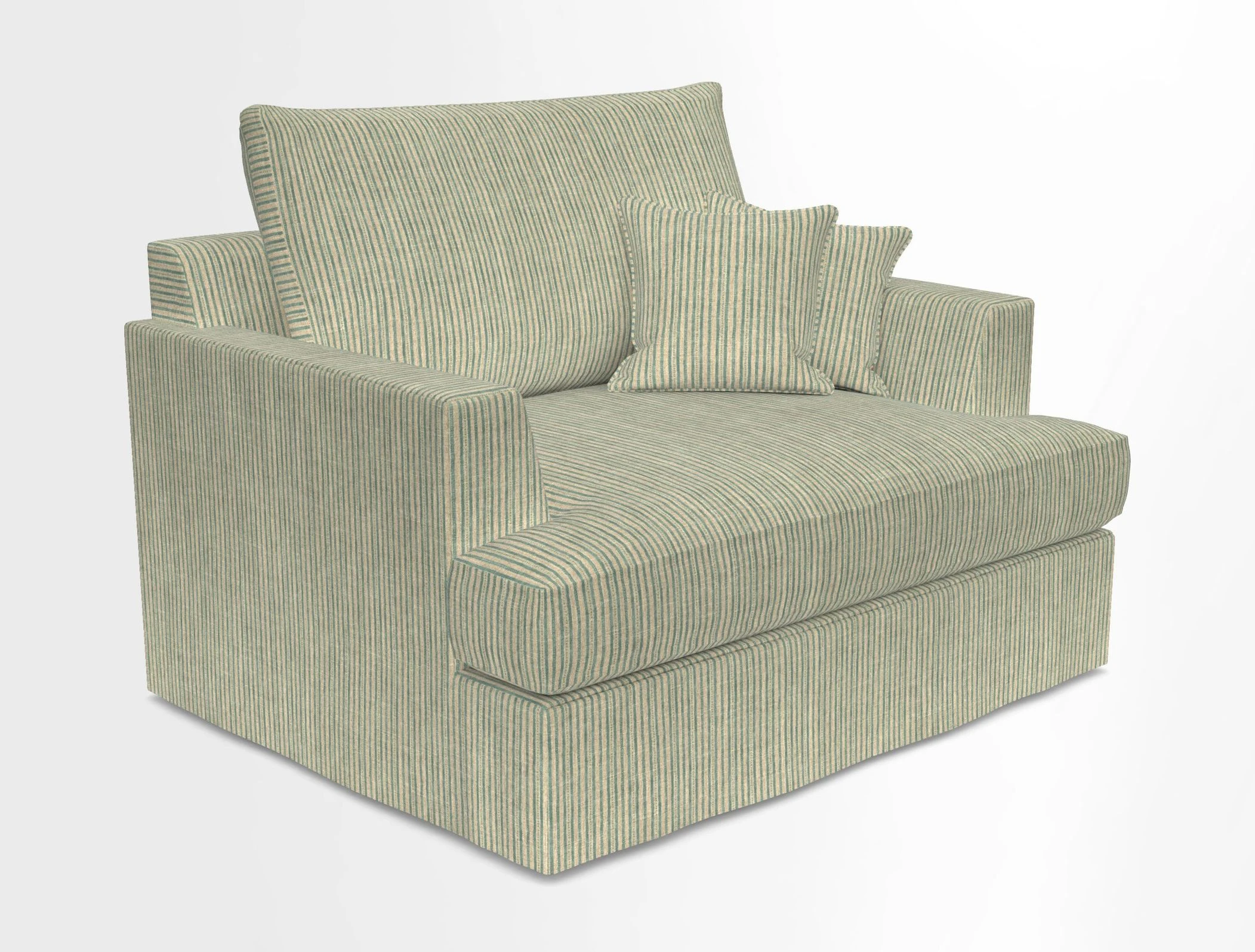 Slingsby Snuggler Fitted Cover Sofa in Two Tone Plain Biscuit.  Loose cover version available