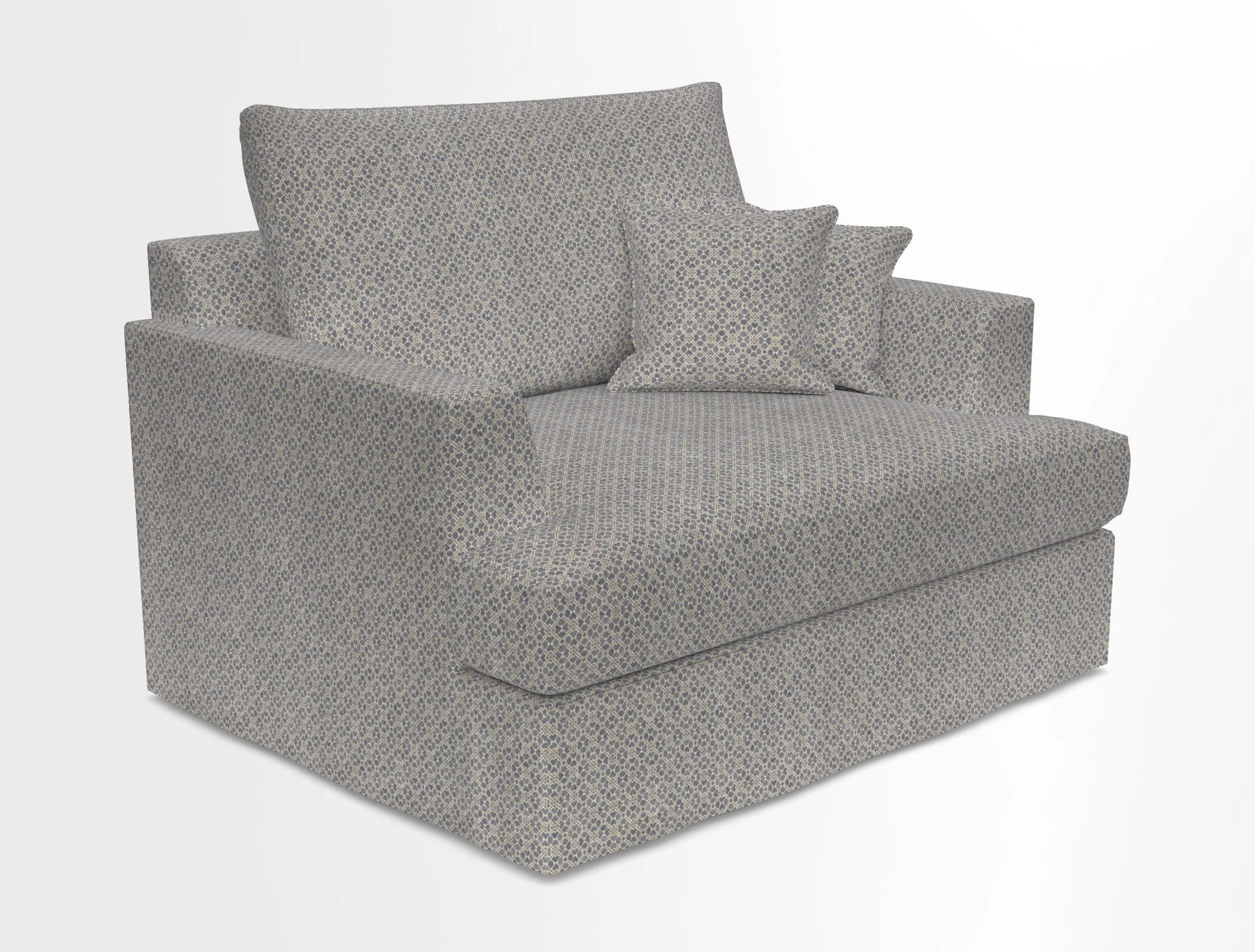 Slingsby Snuggler Fitted Cover Sofa in Two Tone Plain Biscuit.  Loose cover version available