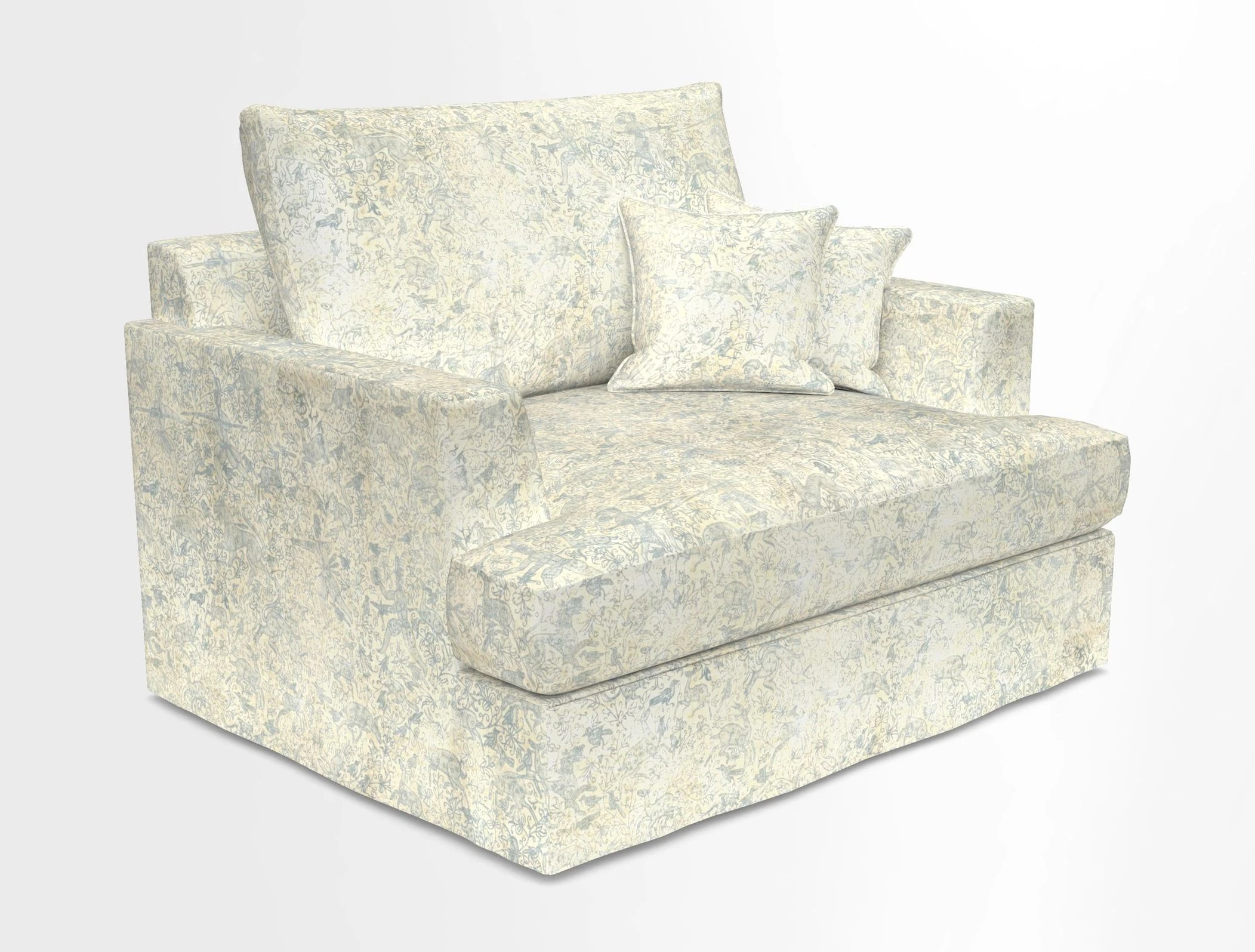 Slingsby Snuggler Fitted Cover Sofa in Two Tone Plain Biscuit.  Loose cover version available