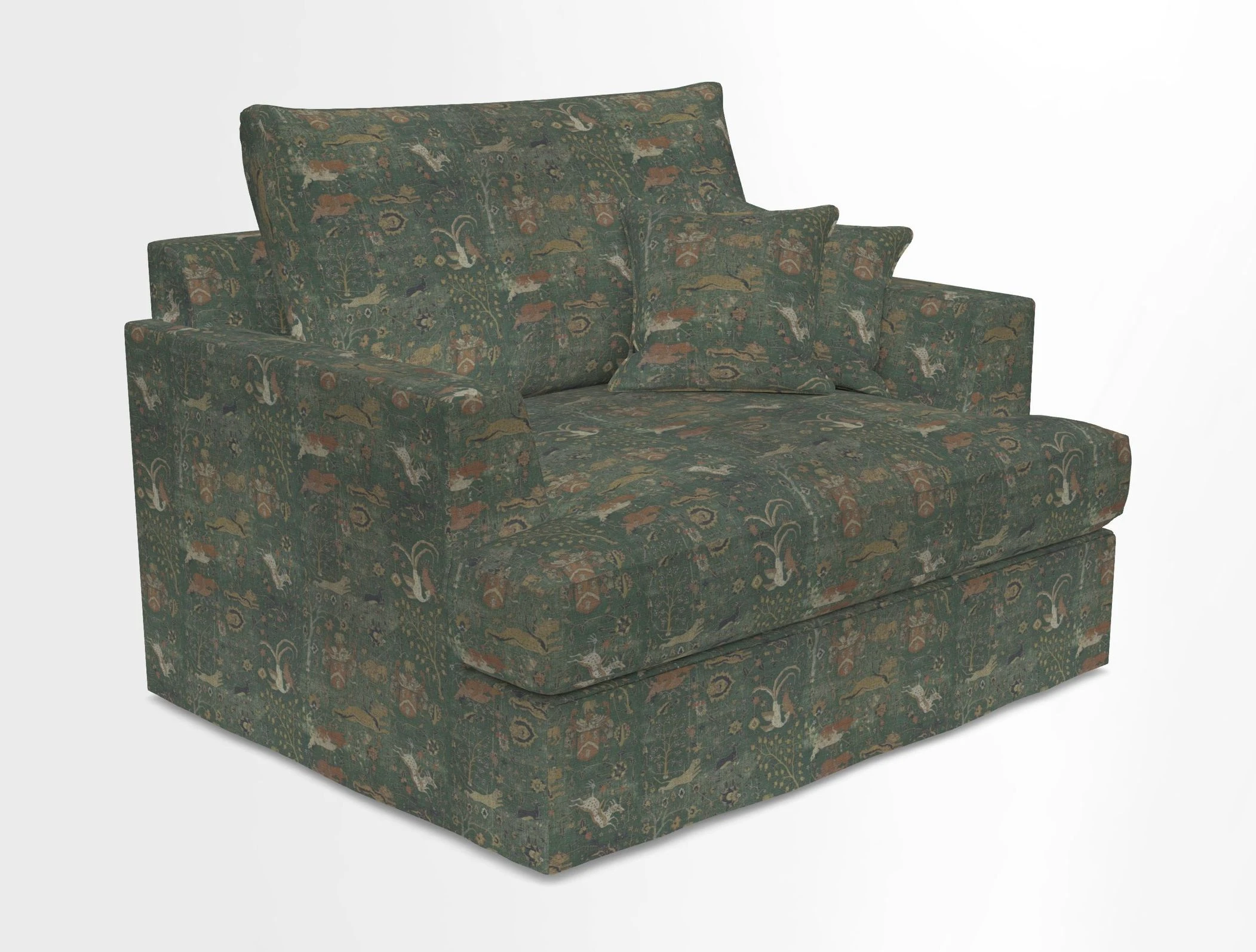 Slingsby Snuggler Fitted Cover Sofa in Two Tone Plain Biscuit.  Loose cover version available