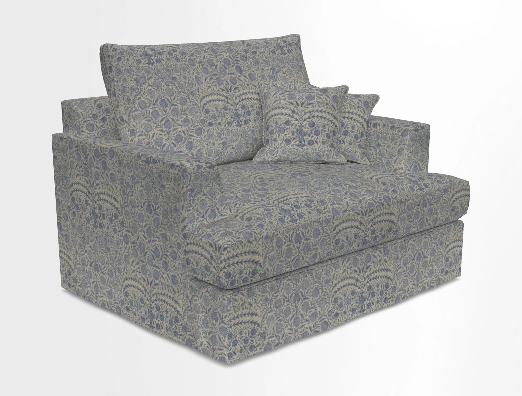 Slingsby Snuggler Fitted Cover Sofa in Two Tone Plain Biscuit.  Loose cover version available