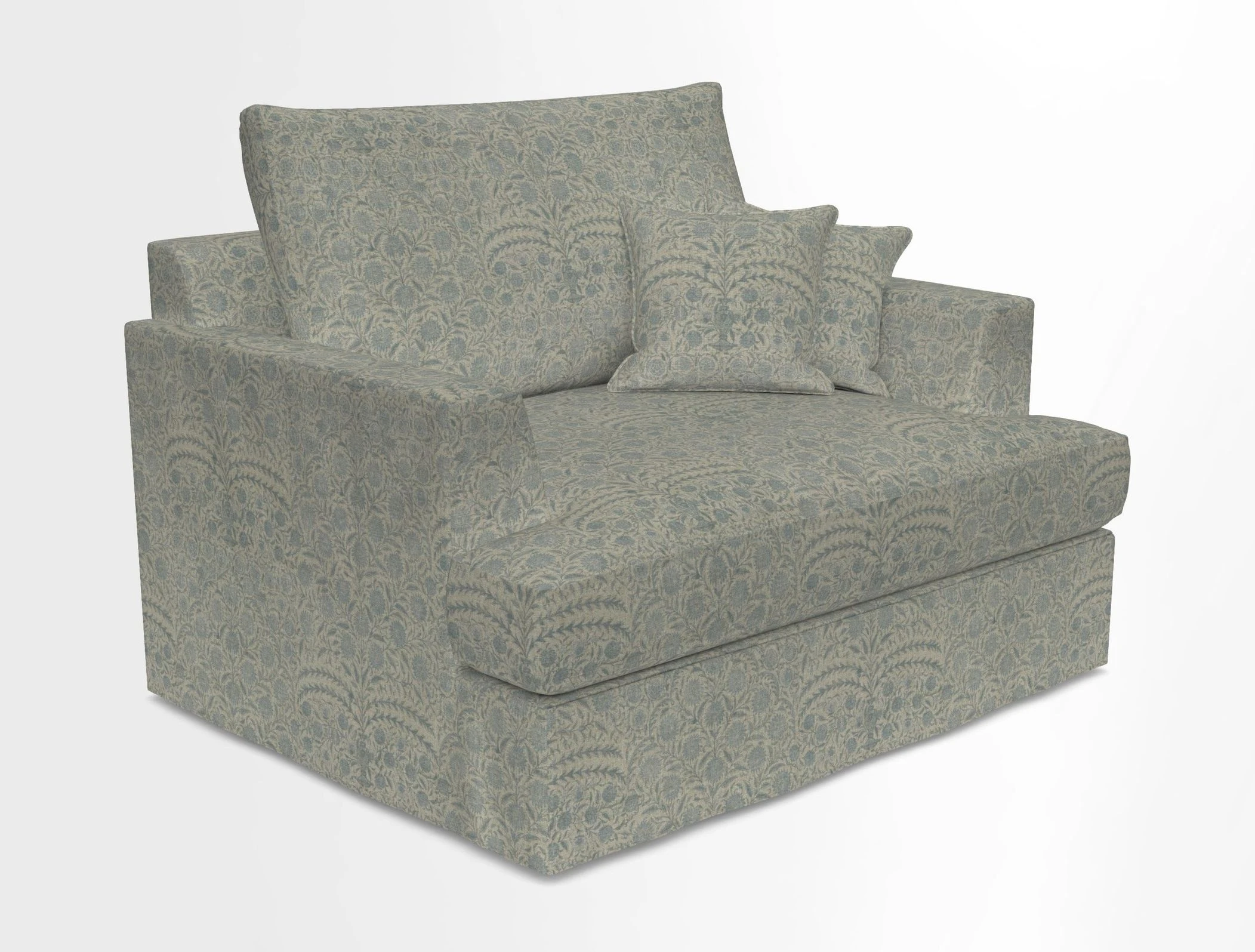 Slingsby Snuggler Fitted Cover Sofa in Two Tone Plain Biscuit.  Loose cover version available