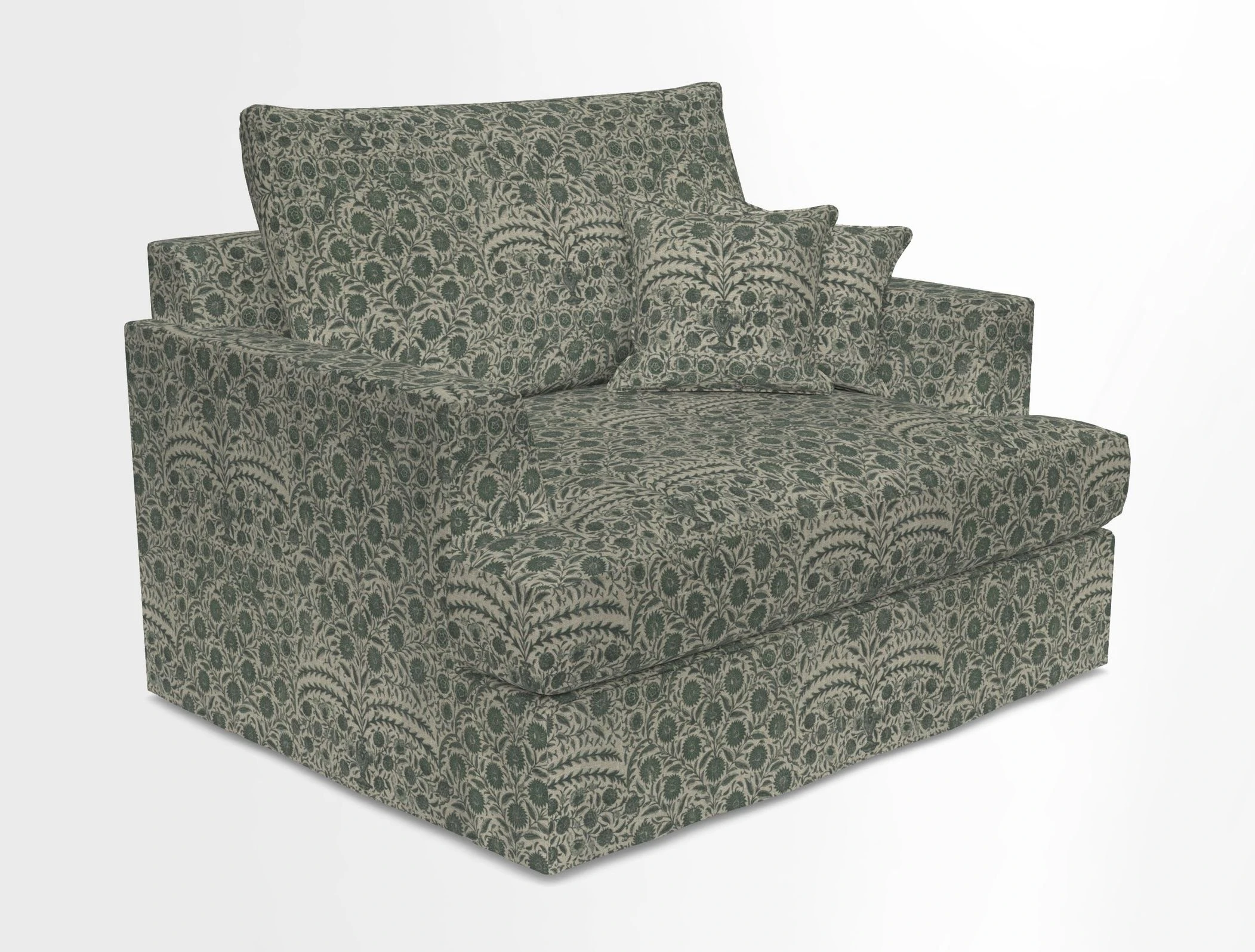 Slingsby Snuggler Fitted Cover Sofa in Two Tone Plain Biscuit.  Loose cover version available