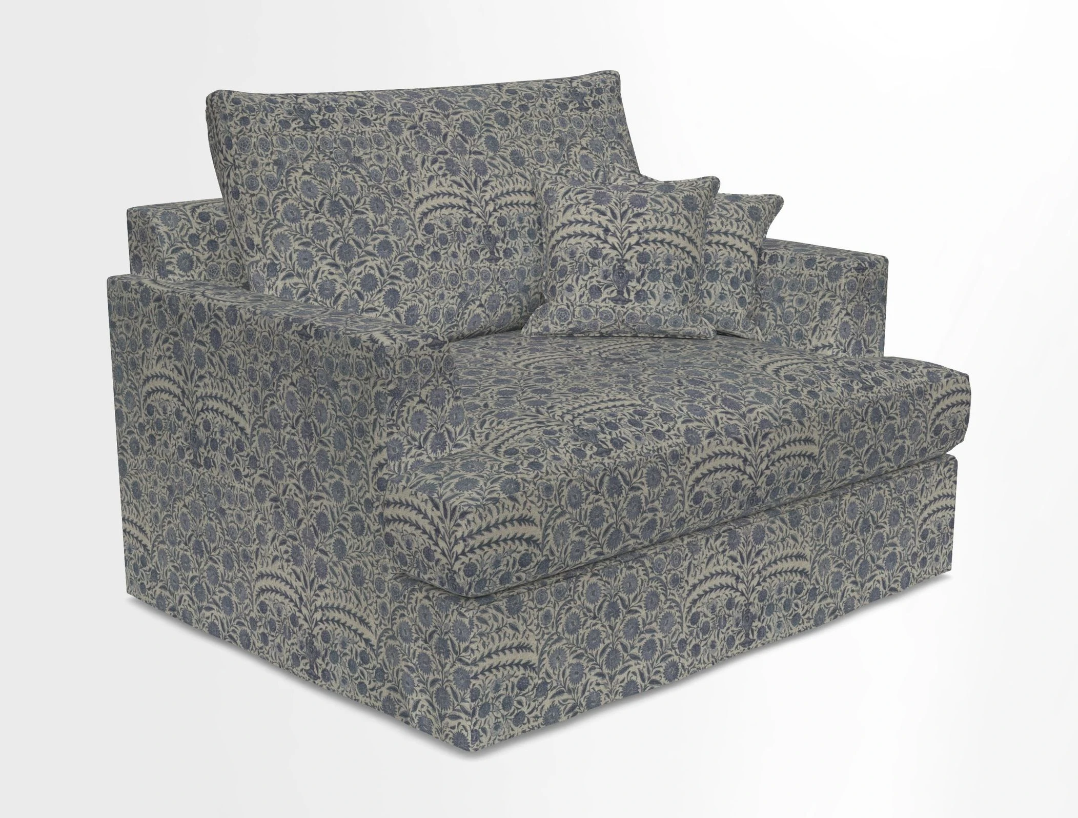 Slingsby Snuggler Fitted Cover Sofa in Two Tone Plain Biscuit.  Loose cover version available