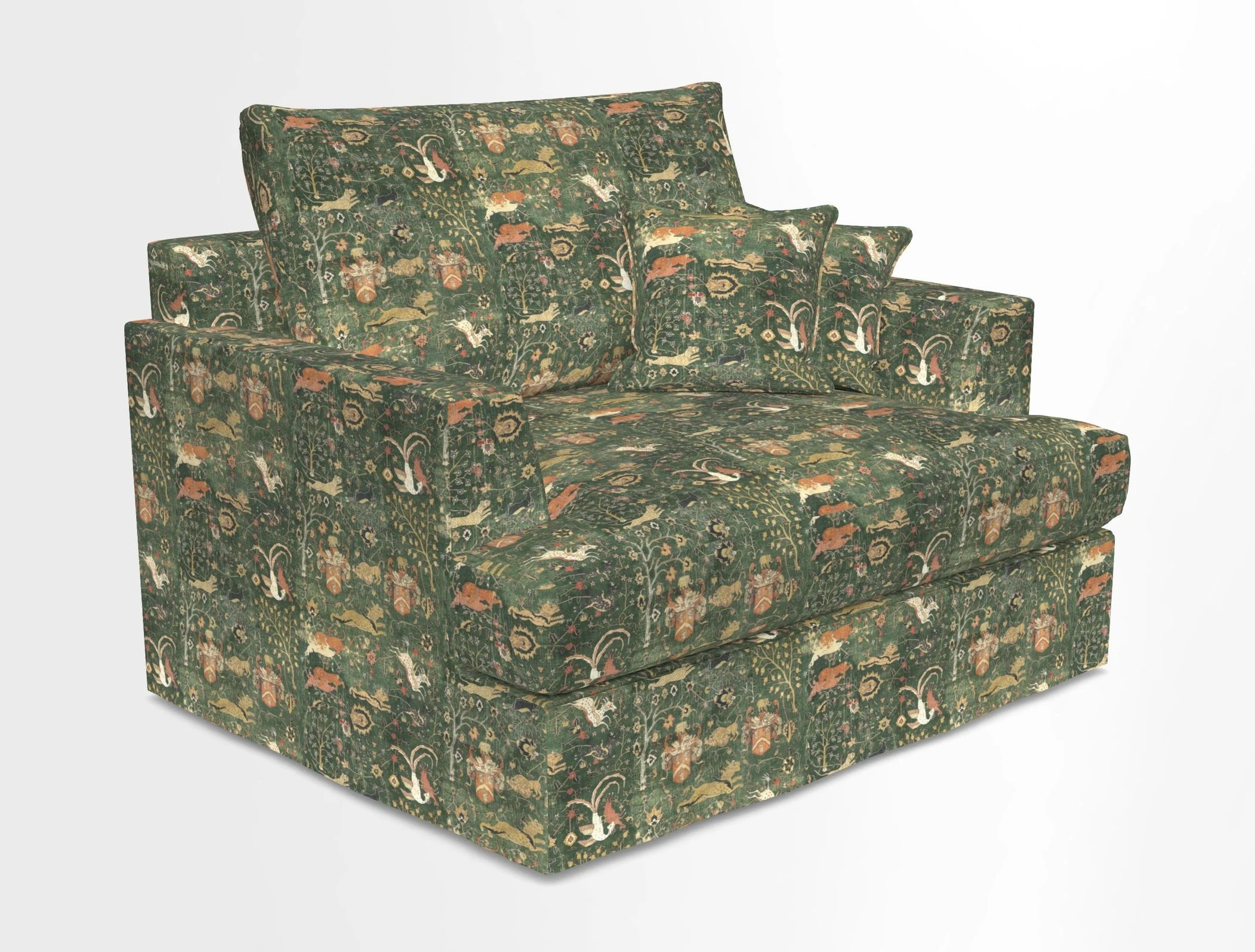 Slingsby Snuggler Fitted Cover Sofa in Two Tone Plain Biscuit.  Loose cover version available