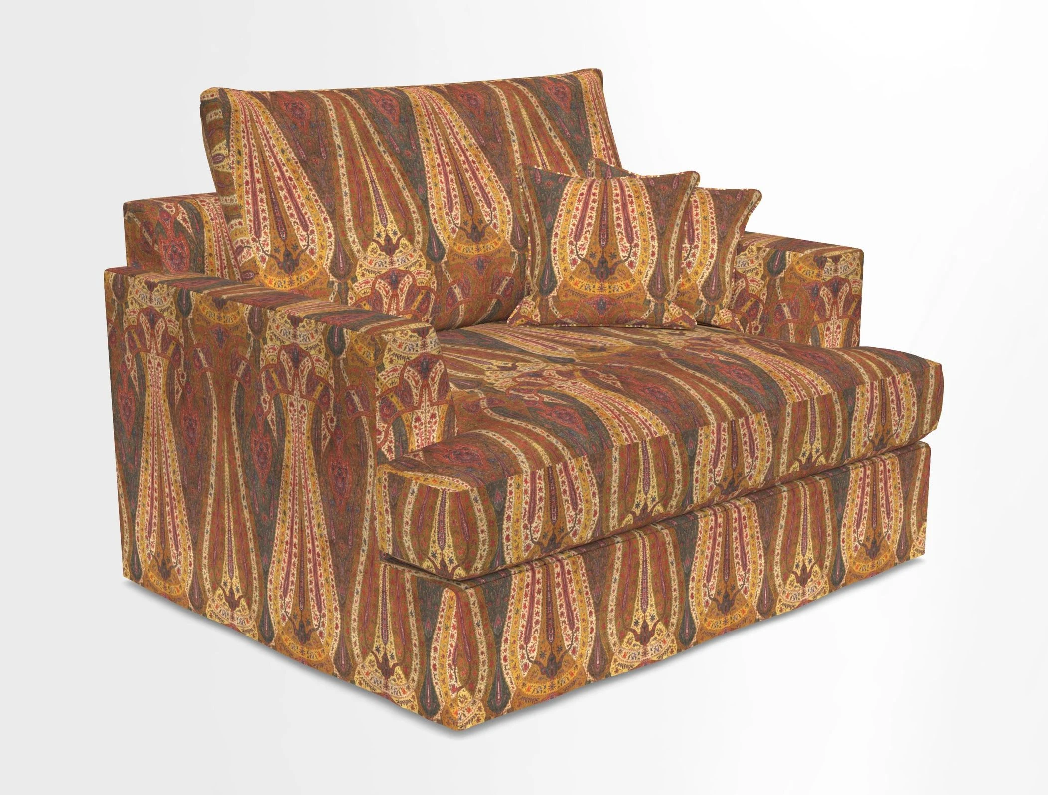 Slingsby Snuggler Fitted Cover Sofa in Two Tone Plain Biscuit.  Loose cover version available