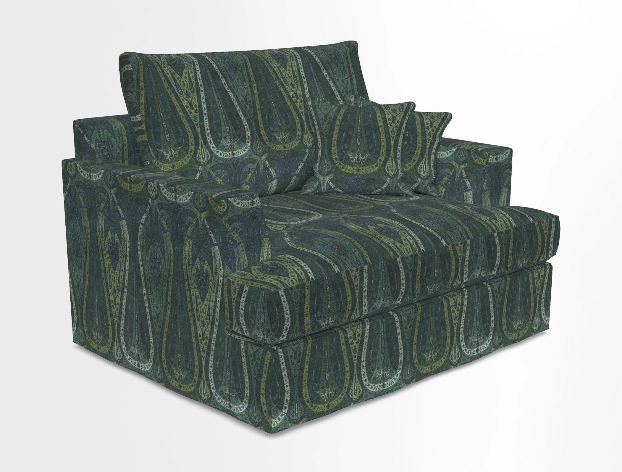 Slingsby Snuggler Fitted Cover Sofa in Two Tone Plain Biscuit.  Loose cover version available