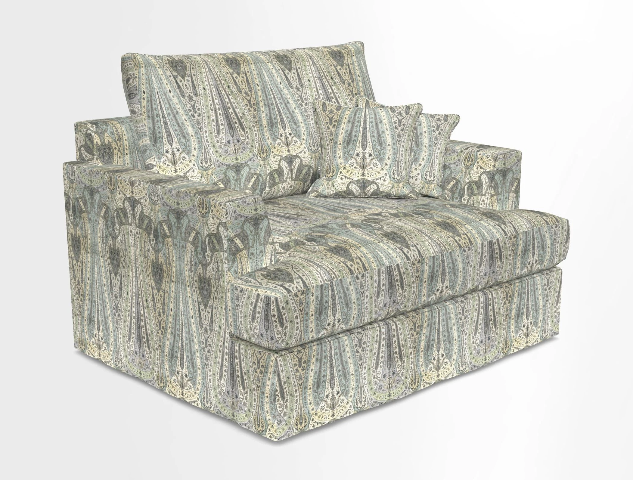 Slingsby Snuggler Fitted Cover Sofa in Two Tone Plain Biscuit.  Loose cover version available