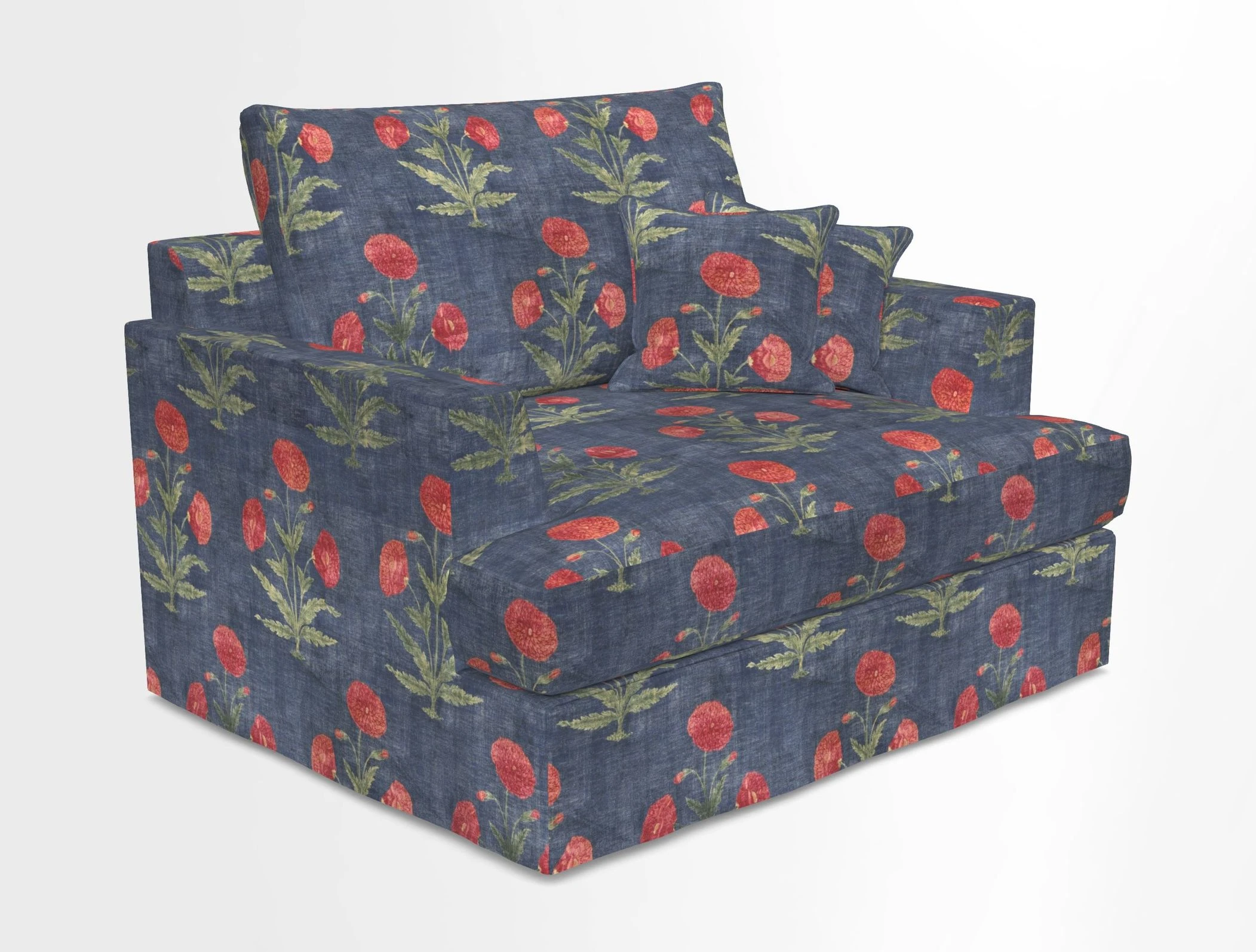 Slingsby Snuggler Fitted Cover Sofa in Two Tone Plain Biscuit.  Loose cover version available