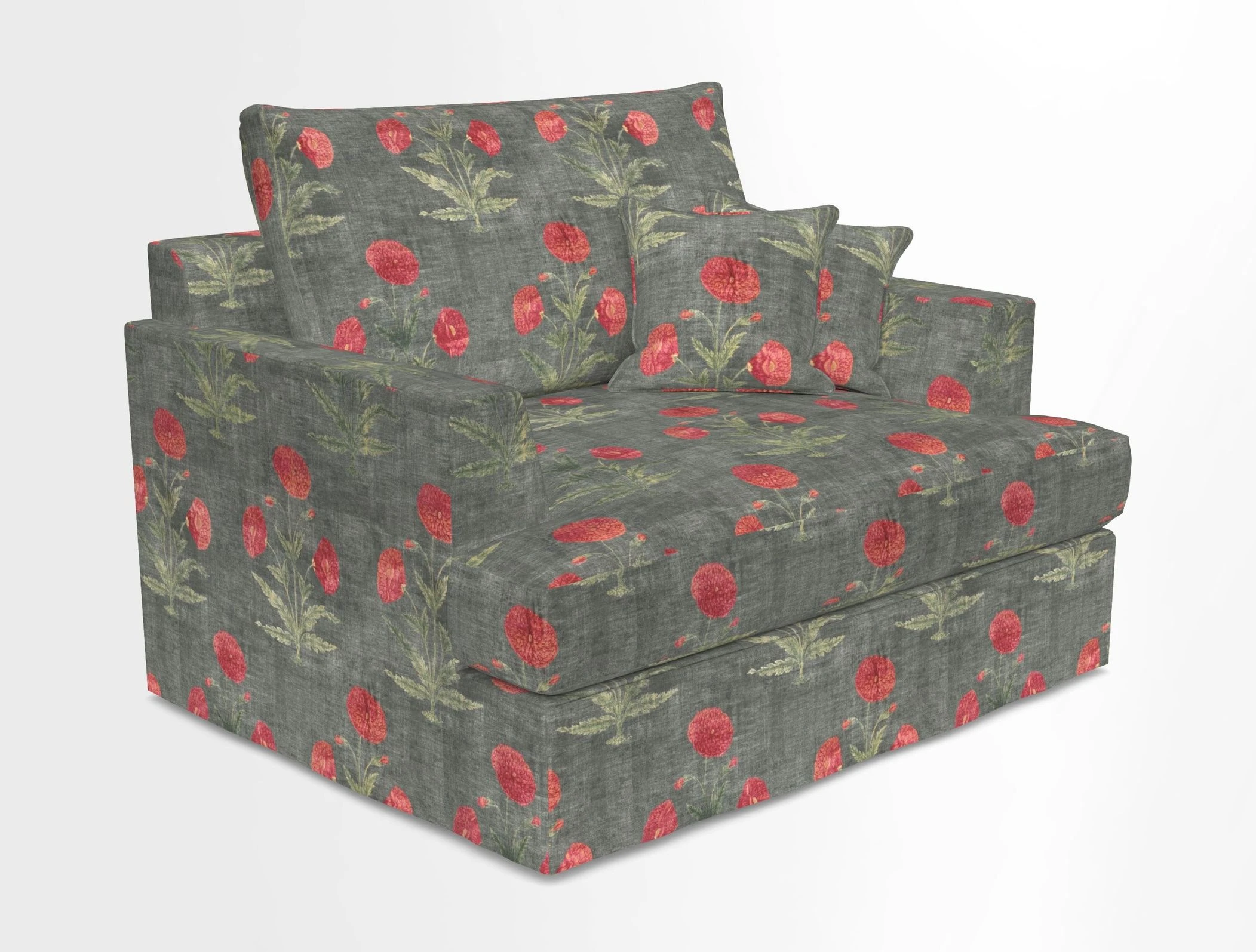 Slingsby Snuggler Fitted Cover Sofa in Two Tone Plain Biscuit.  Loose cover version available