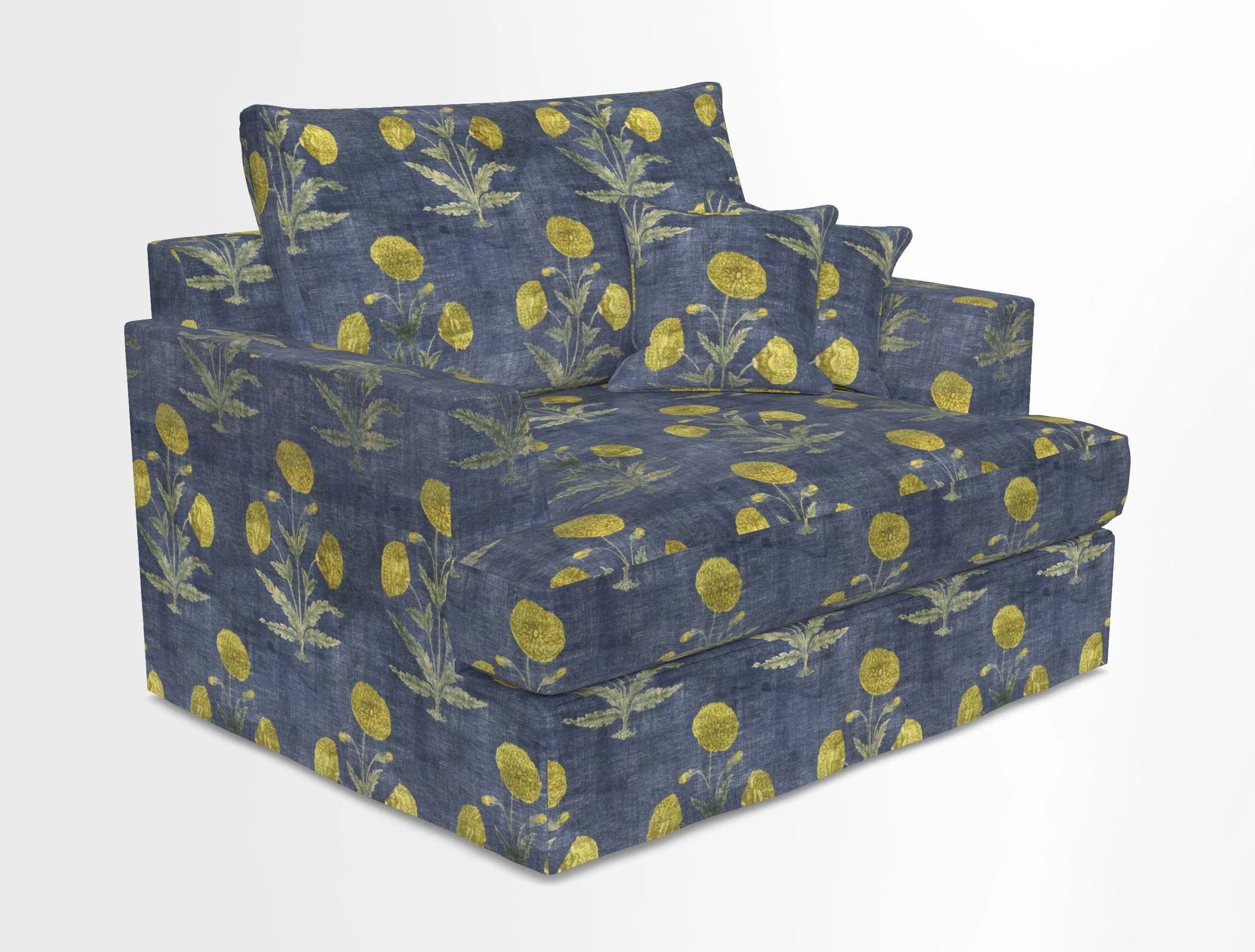 Slingsby Snuggler Fitted Cover Sofa in Two Tone Plain Biscuit.  Loose cover version available