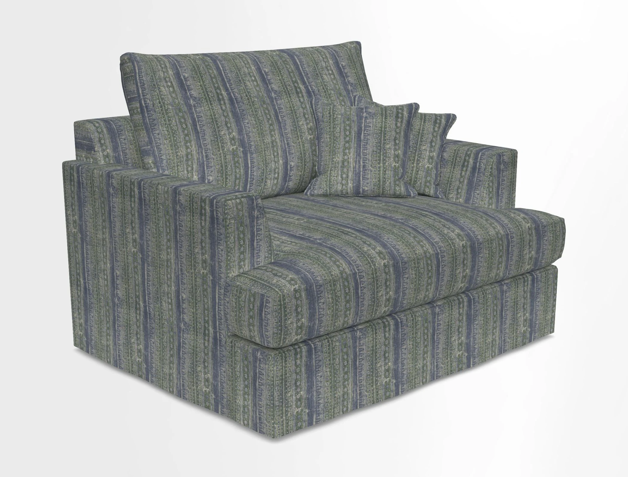 Slingsby Snuggler Fitted Cover Sofa in Two Tone Plain Biscuit.  Loose cover version available