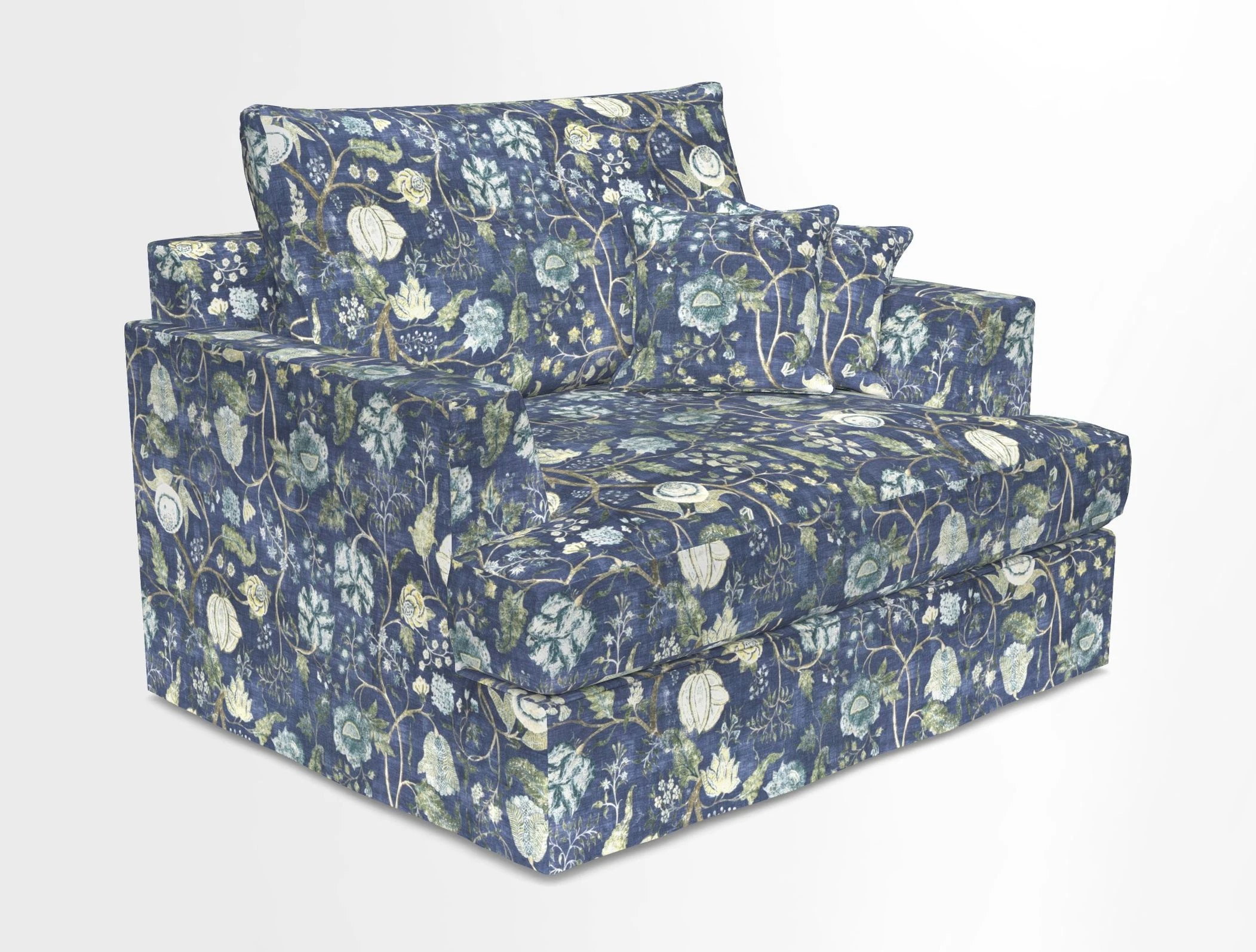 Slingsby Snuggler Fitted Cover Sofa in Two Tone Plain Biscuit.  Loose cover version available