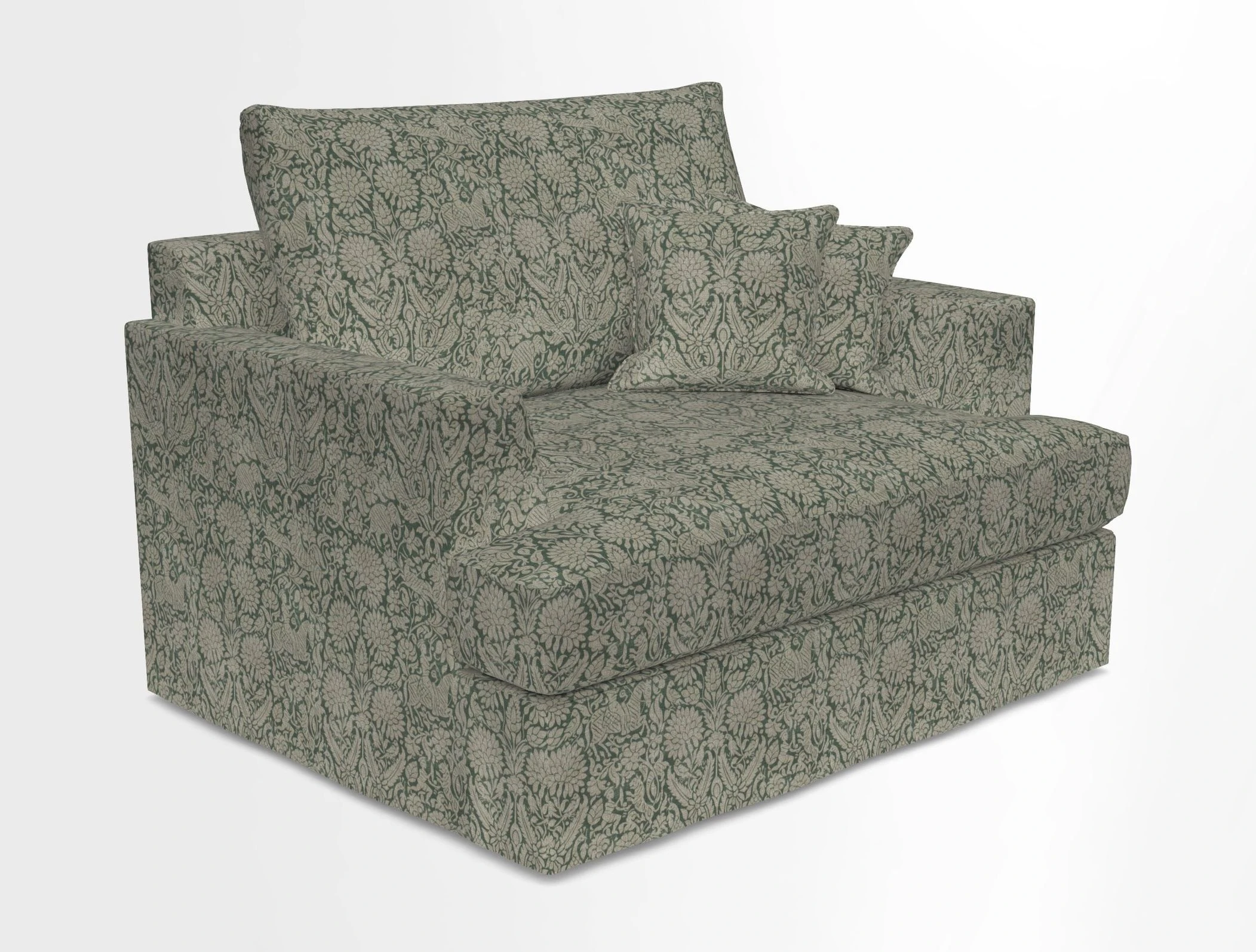 Slingsby Snuggler Fitted Cover Sofa in Two Tone Plain Biscuit.  Loose cover version available