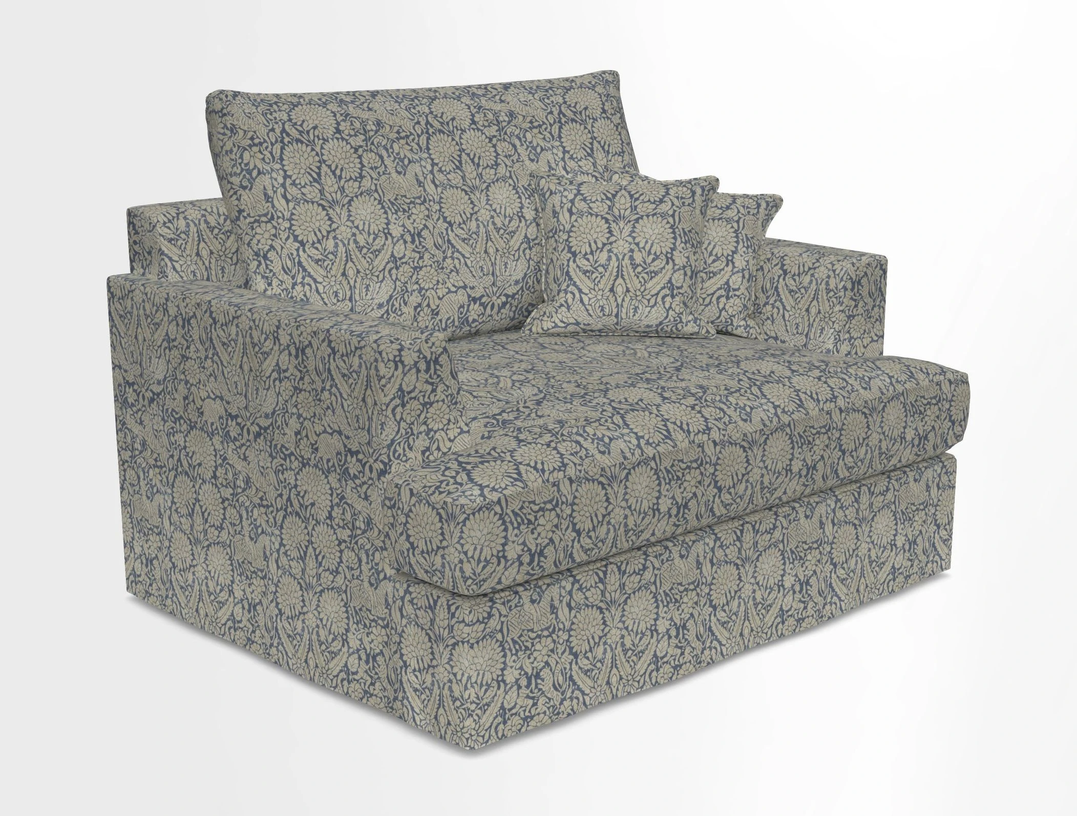 Slingsby Snuggler Fitted Cover Sofa in Two Tone Plain Biscuit.  Loose cover version available