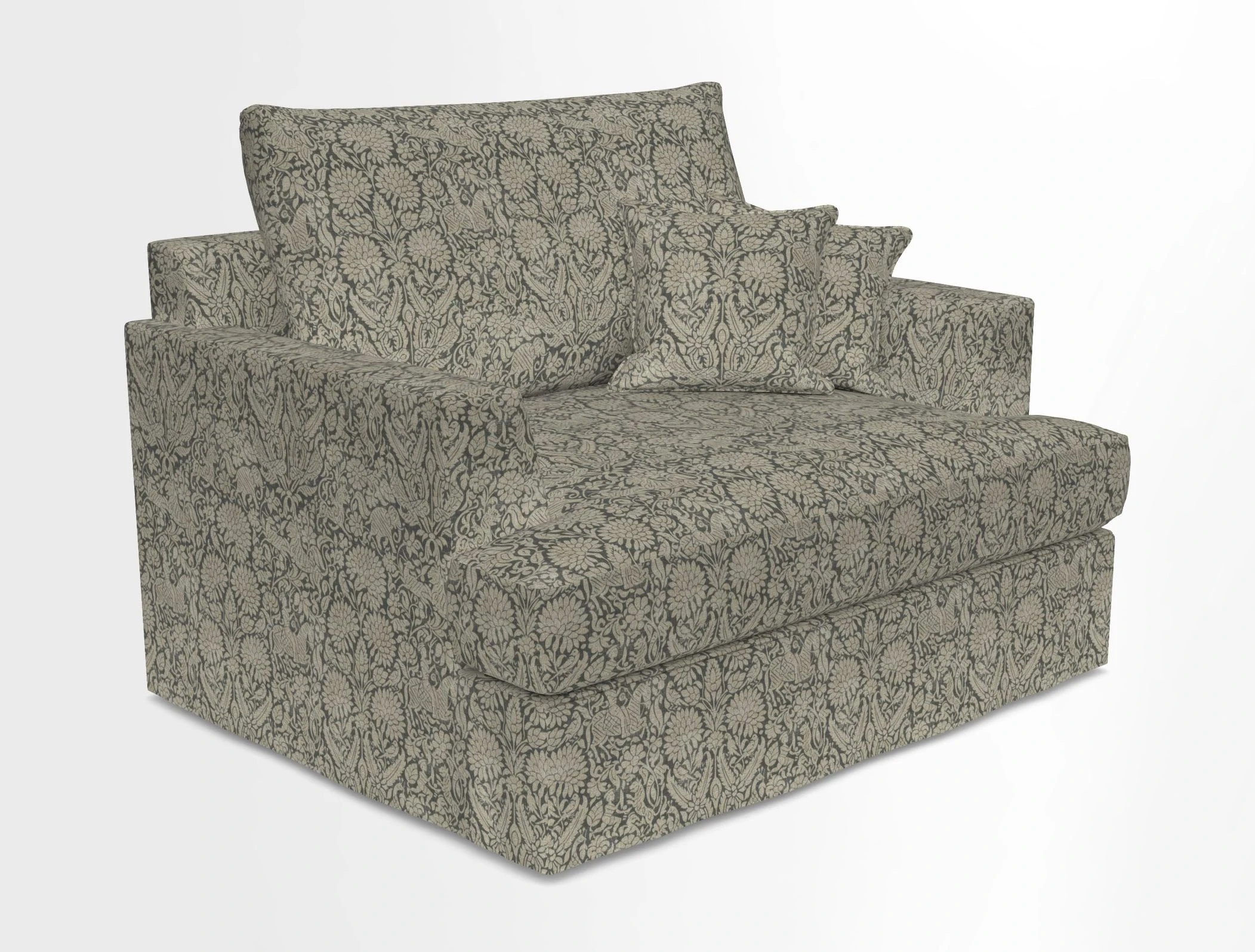 Slingsby Snuggler Fitted Cover Sofa in Two Tone Plain Biscuit.  Loose cover version available