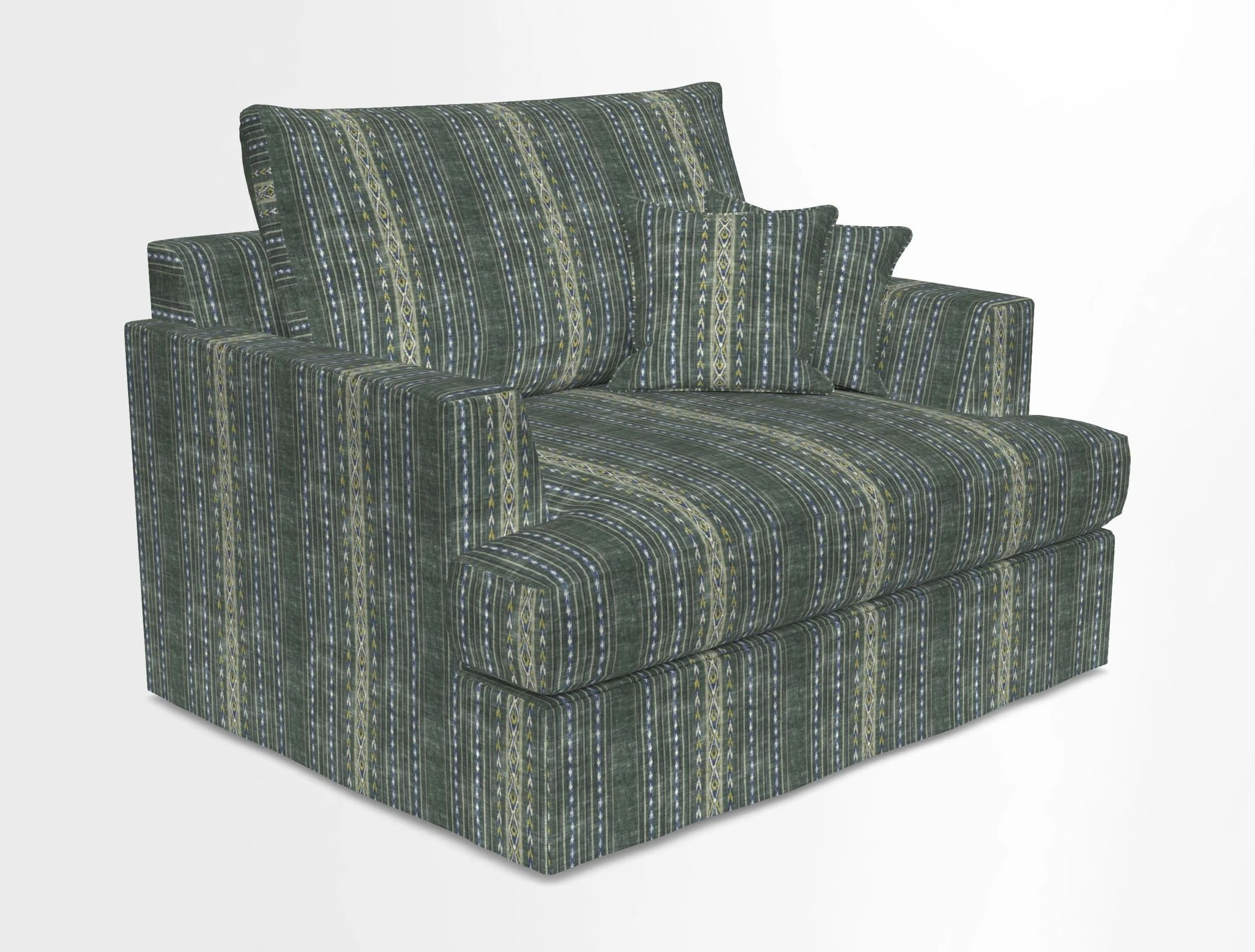 Slingsby Snuggler Fitted Cover Sofa in Two Tone Plain Biscuit.  Loose cover version available