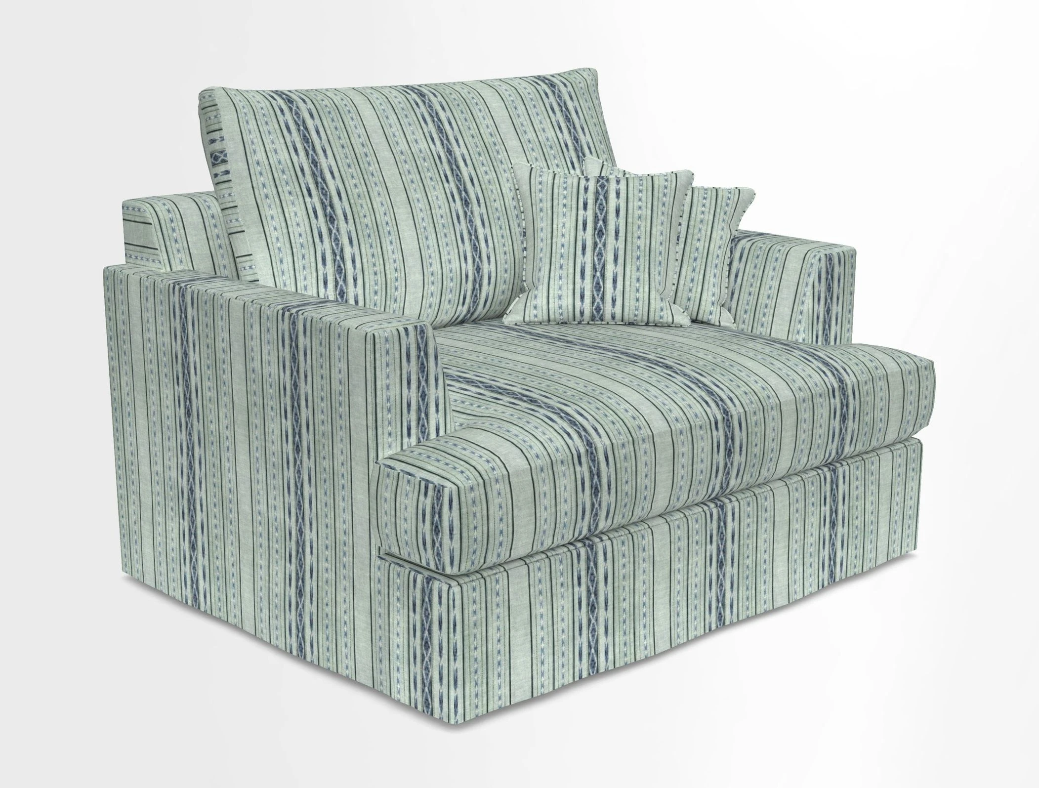 Slingsby Snuggler Fitted Cover Sofa in Two Tone Plain Biscuit.  Loose cover version available