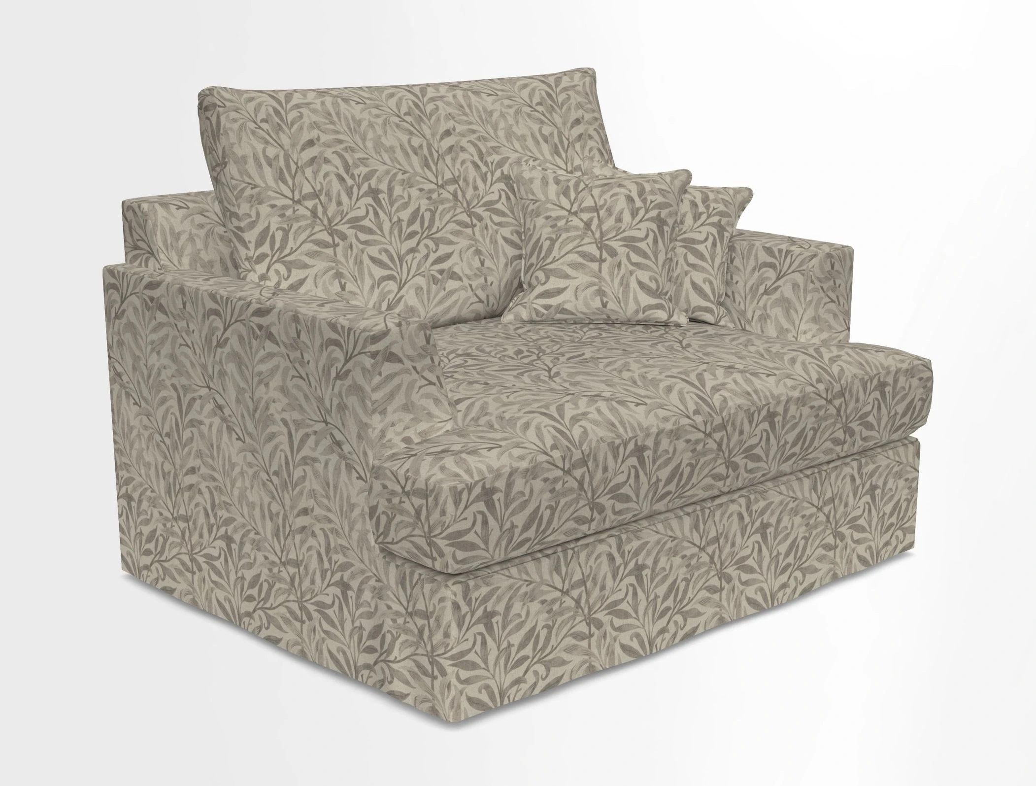 Slingsby Snuggler Fitted Cover Sofa in Two Tone Plain Biscuit.  Loose cover version available