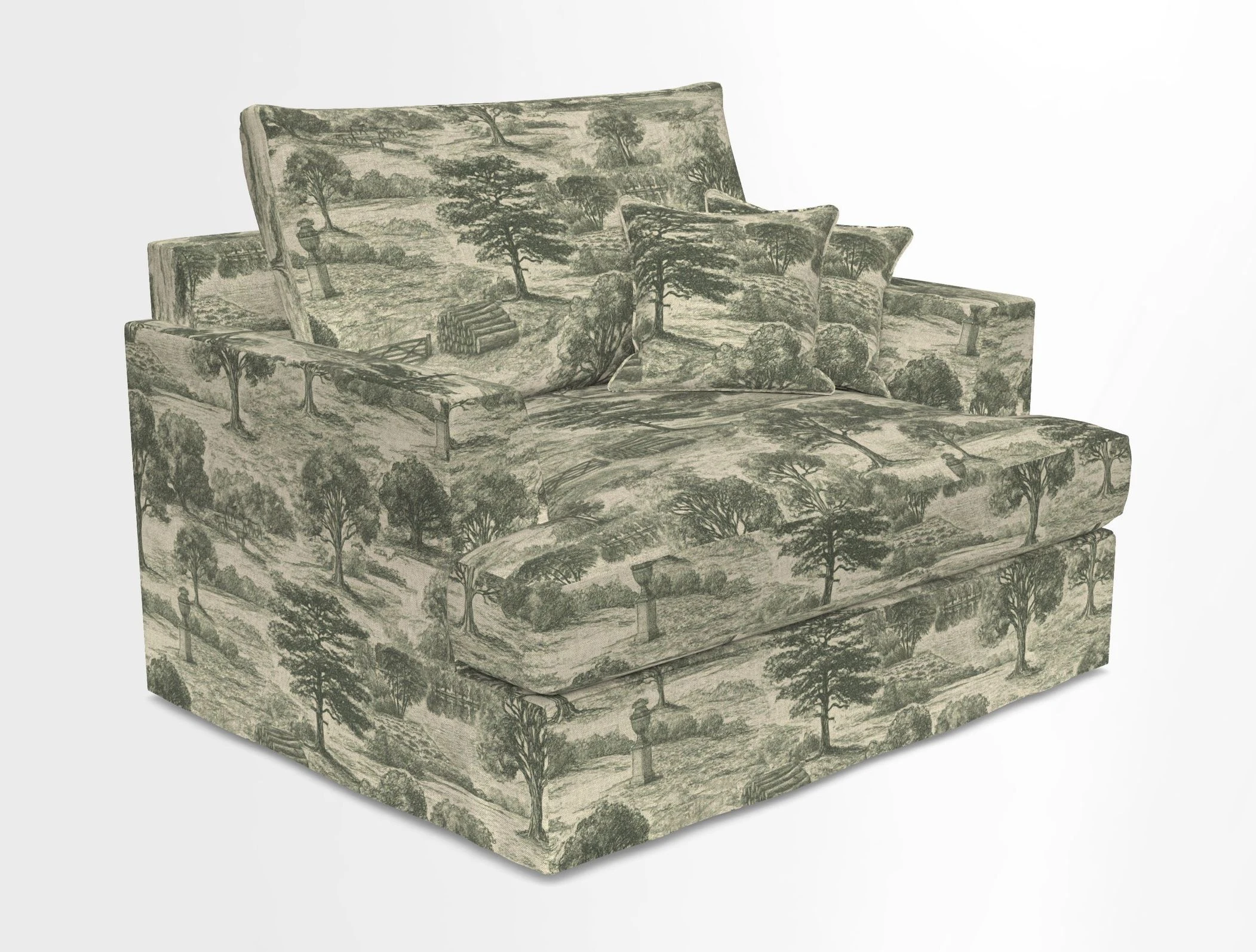 Slingsby Snuggler Fitted Cover Sofa in Two Tone Plain Biscuit.  Loose cover version available