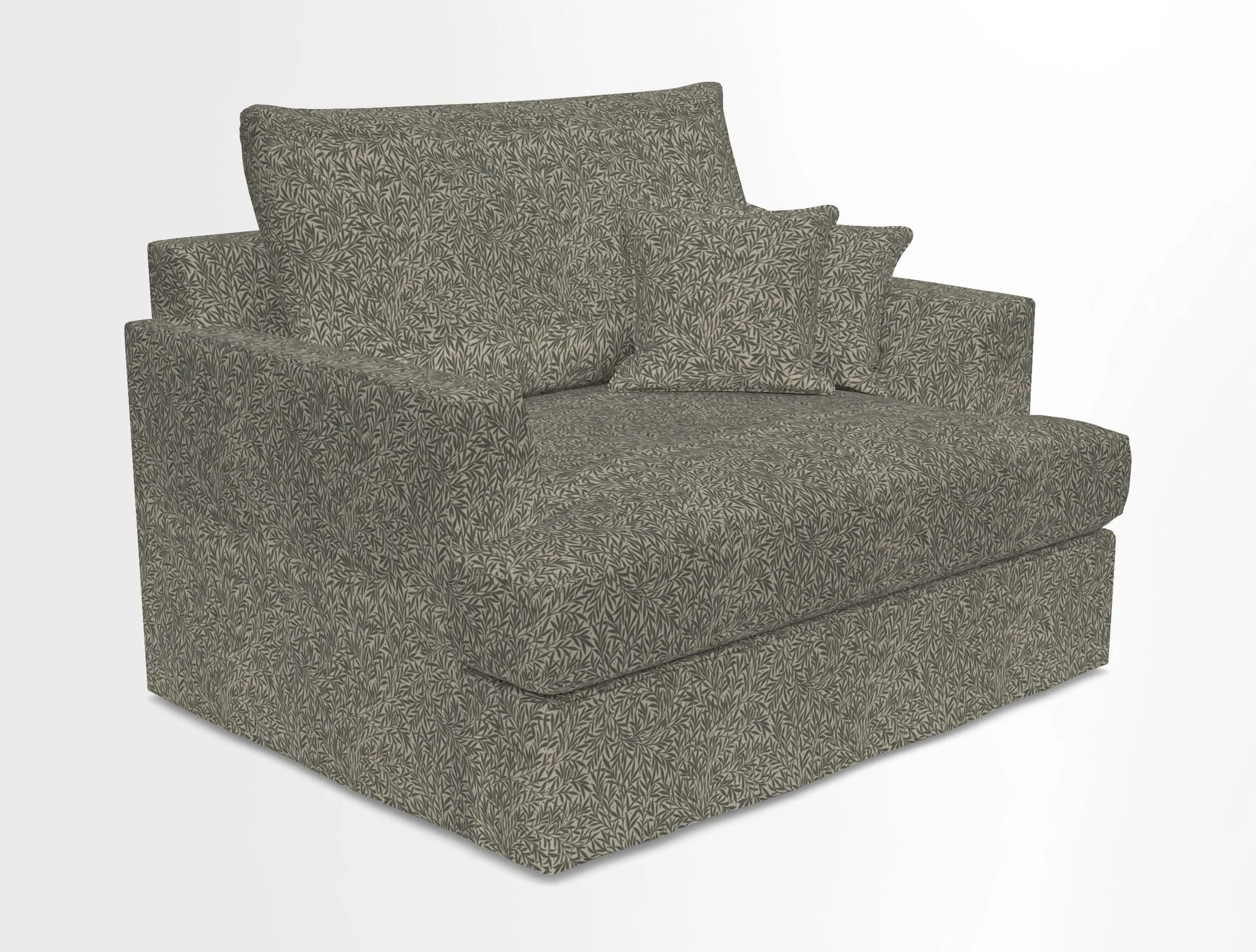 Slingsby Snuggler Fitted Cover Sofa in Two Tone Plain Biscuit.  Loose cover version available
