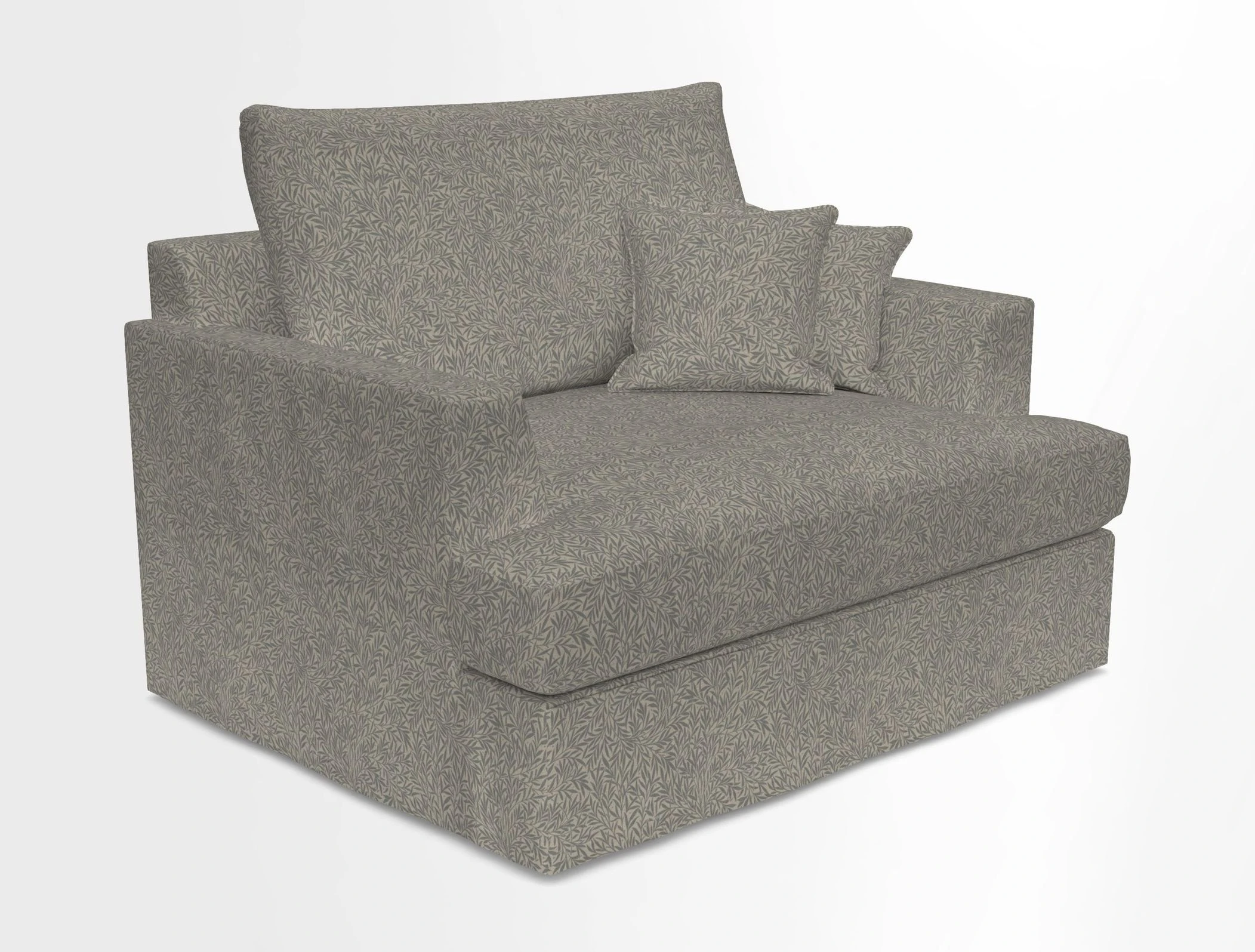 Slingsby Snuggler Fitted Cover Sofa in Two Tone Plain Biscuit.  Loose cover version available