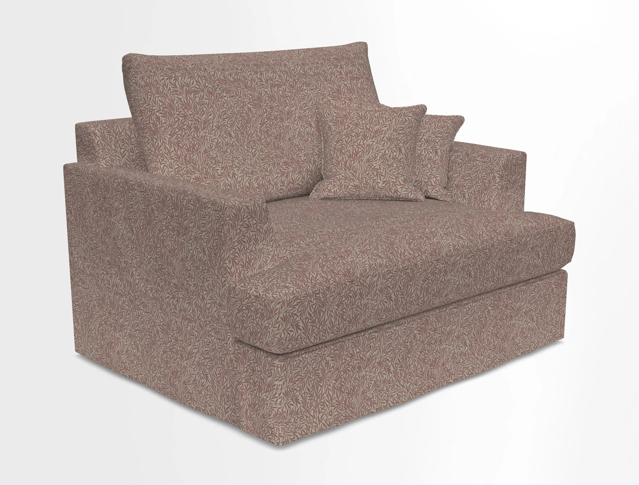 Slingsby Snuggler Fitted Cover Sofa in Two Tone Plain Biscuit.  Loose cover version available