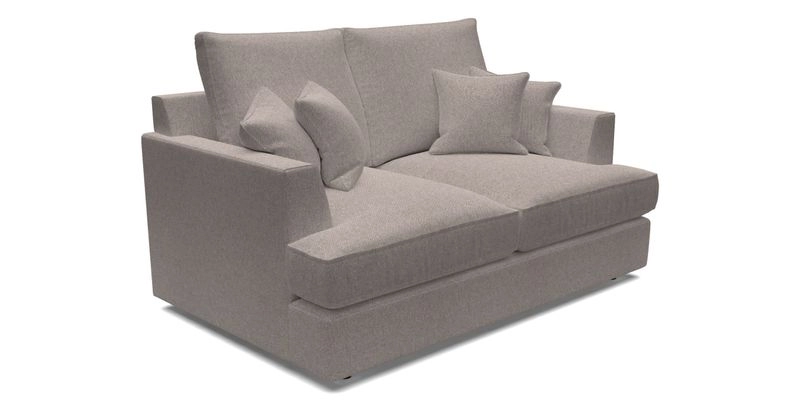 Slingsby 2 Seater Fitted Cover Sofa in Two Tone Plain Biscuit.  Loose cover version available