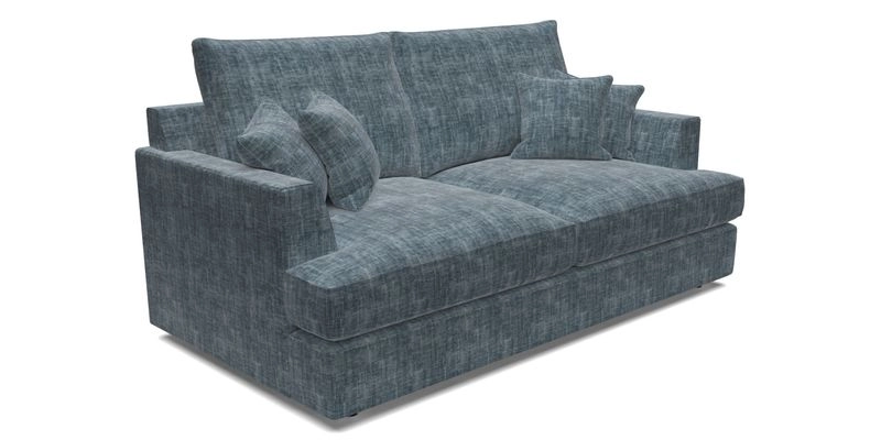 Slingsby 3 Seater Fitted Cover Sofa in Two Tone Plain Biscuit. Loose cover version available