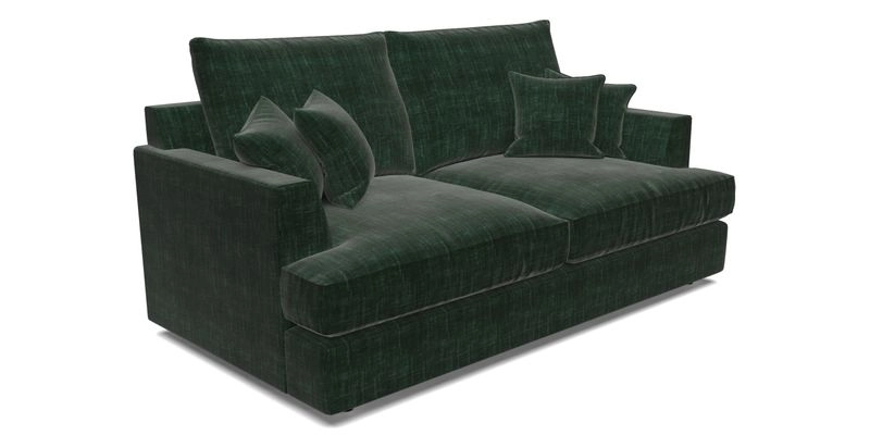 Slingsby 3 Seater Fitted Cover Sofa in Two Tone Plain Biscuit. Loose cover version available