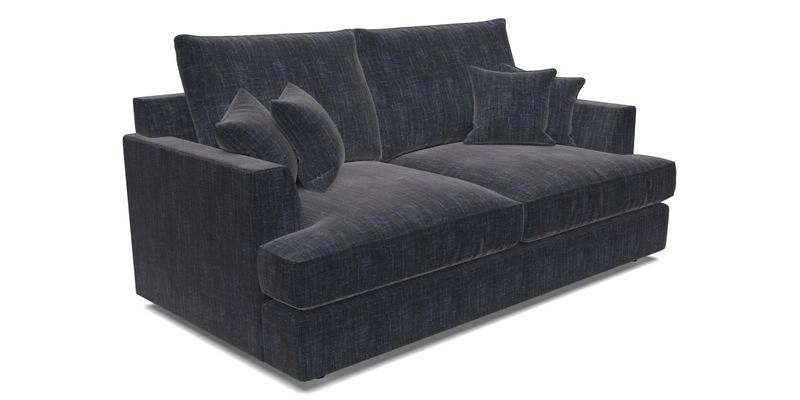 Slingsby 3 Seater Fitted Cover Sofa in Two Tone Plain Biscuit. Loose cover version available