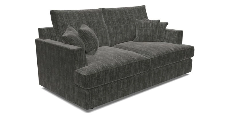 Slingsby 3 Seater Fitted Cover Sofa in Two Tone Plain Biscuit. Loose cover version available