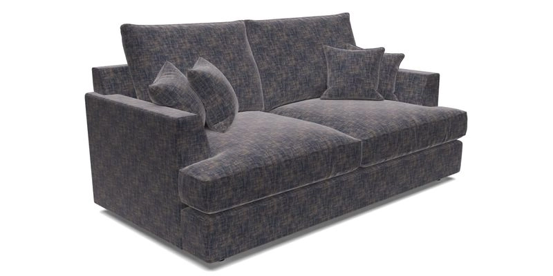 Slingsby 3 Seater Fitted Cover Sofa in Two Tone Plain Biscuit. Loose cover version available