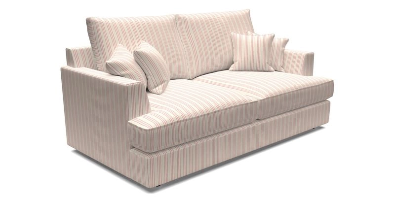 Slingsby 3 Seater Fitted Cover Sofa in Two Tone Plain Biscuit. Loose cover version available
