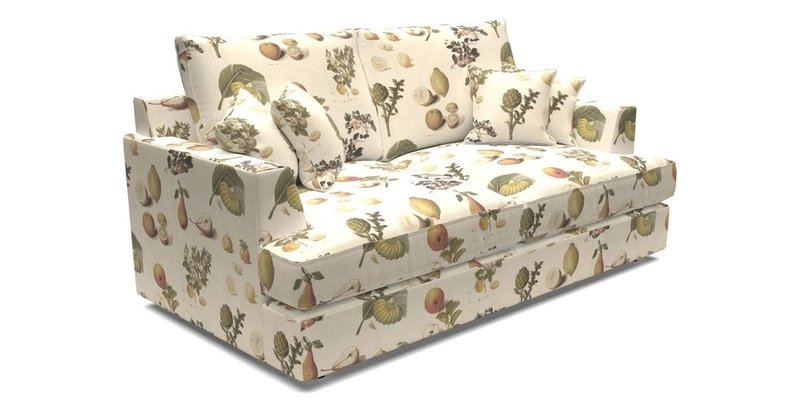 Slingsby 3 Seater Fitted Cover Sofa in Two Tone Plain Biscuit. Loose cover version available