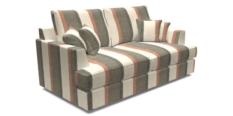 Slingsby 3 Seater Fitted Cover Sofa in Two Tone Plain Biscuit. Loose cover version available