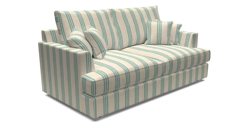 Slingsby 3 Seater Fitted Cover Sofa in Two Tone Plain Biscuit. Loose cover version available