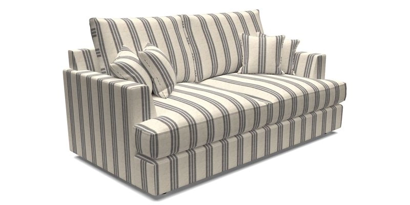 Slingsby 3 Seater Fitted Cover Sofa in Two Tone Plain Biscuit. Loose cover version available